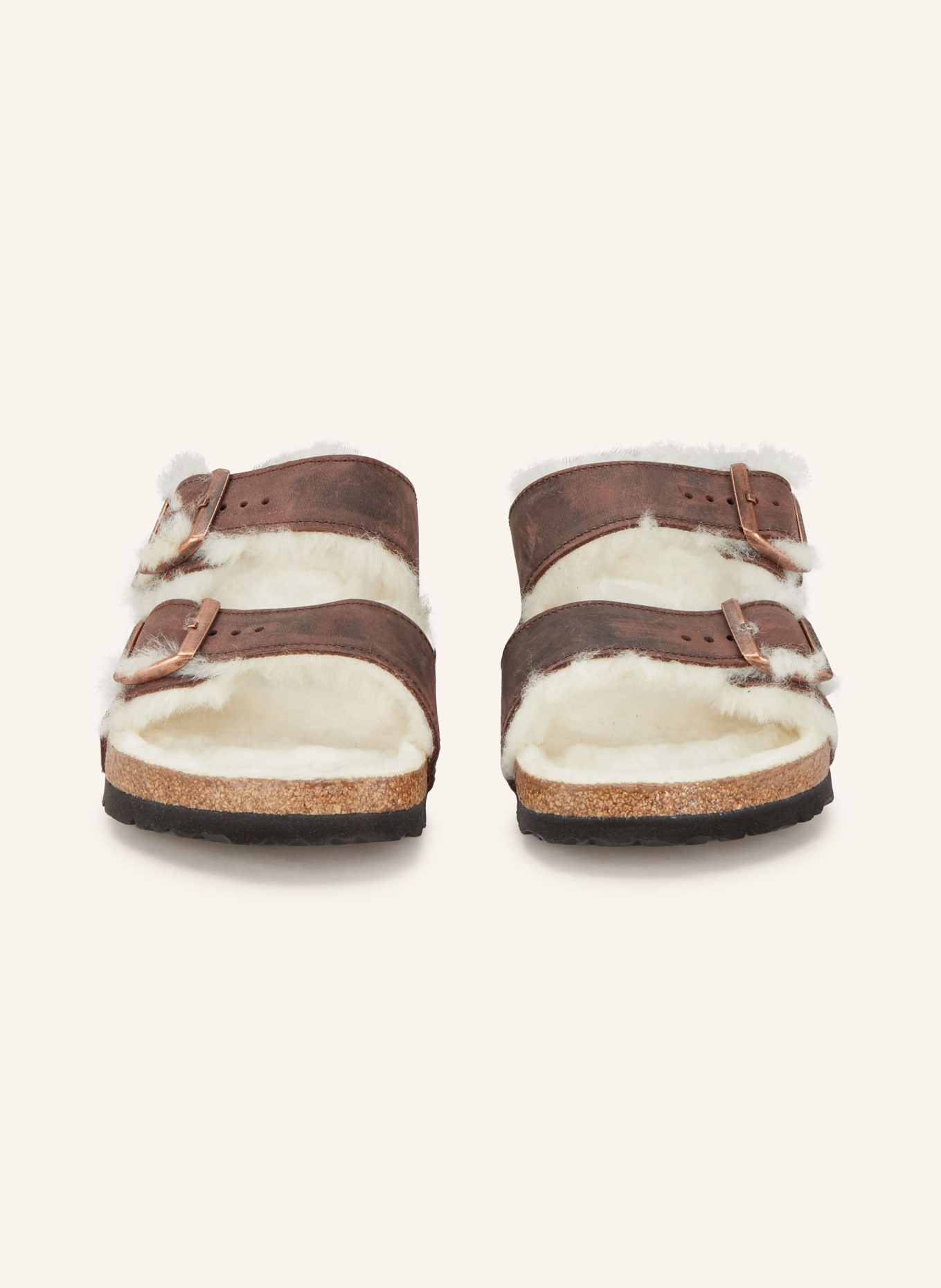 BIRKENSTOCK Pantoletten ARIZONA: DUNKELBRAUN / ECRU