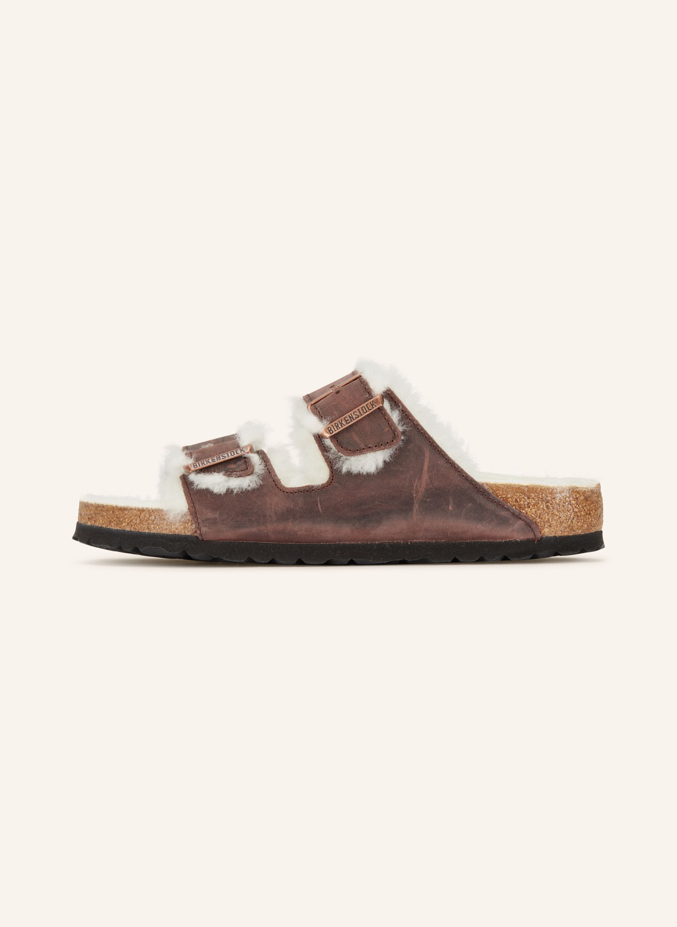 BIRKENSTOCK Pantoletten ARIZONA: DUNKELBRAUN / ECRU