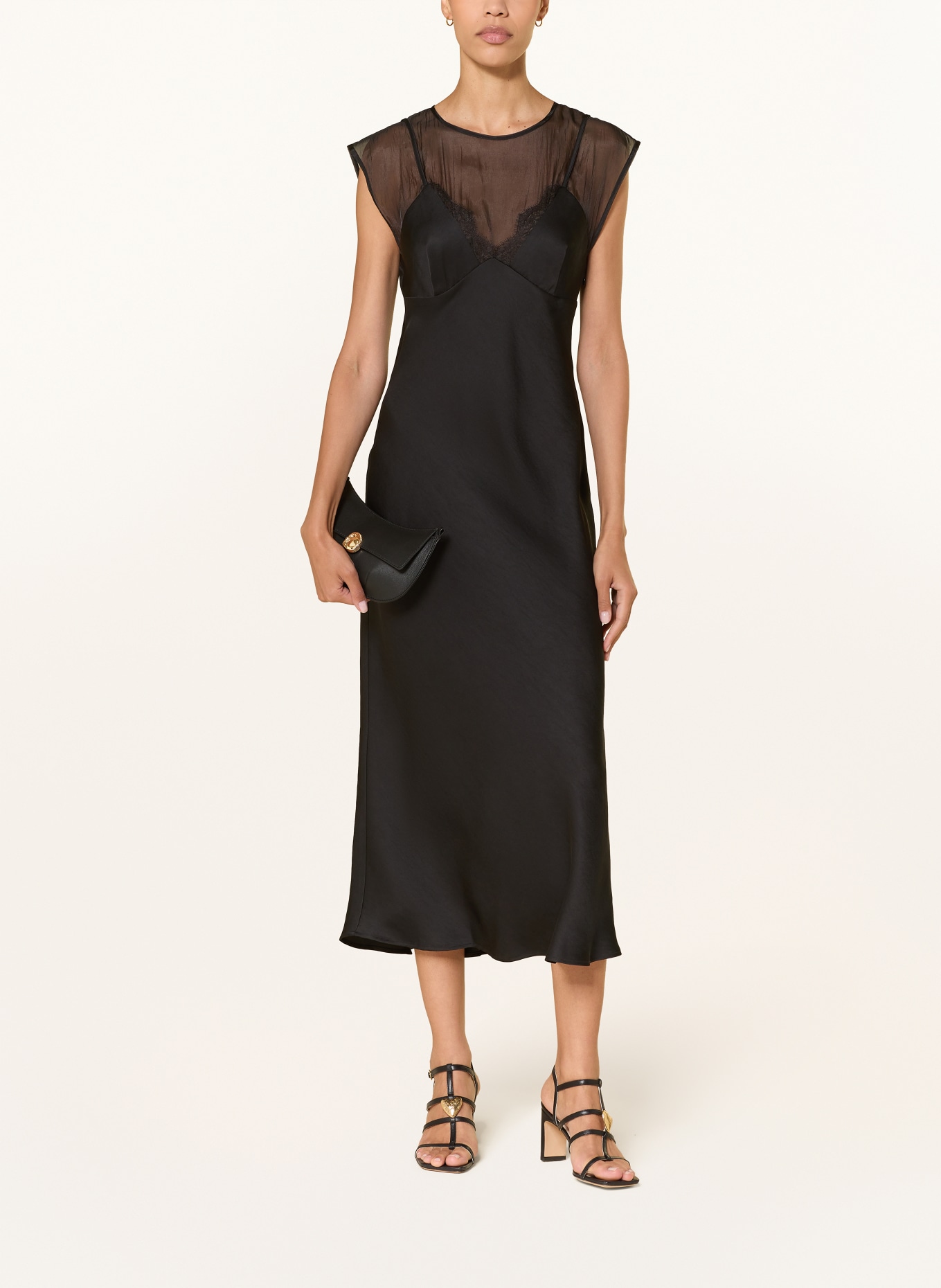 CLAUDIE PIERLOT Clutch: SCHWARZ / GOLD