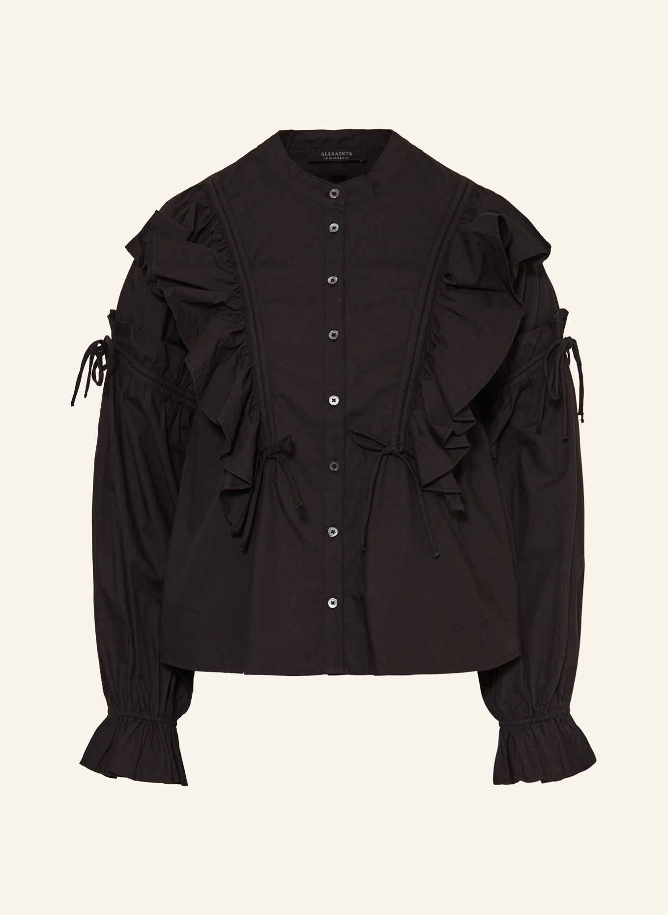 ALLSAINTS Bluse LULU mit Volants: SCHWARZ