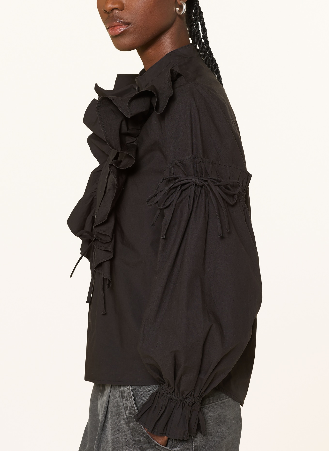 ALLSAINTS Bluse LULU mit Volants: SCHWARZ