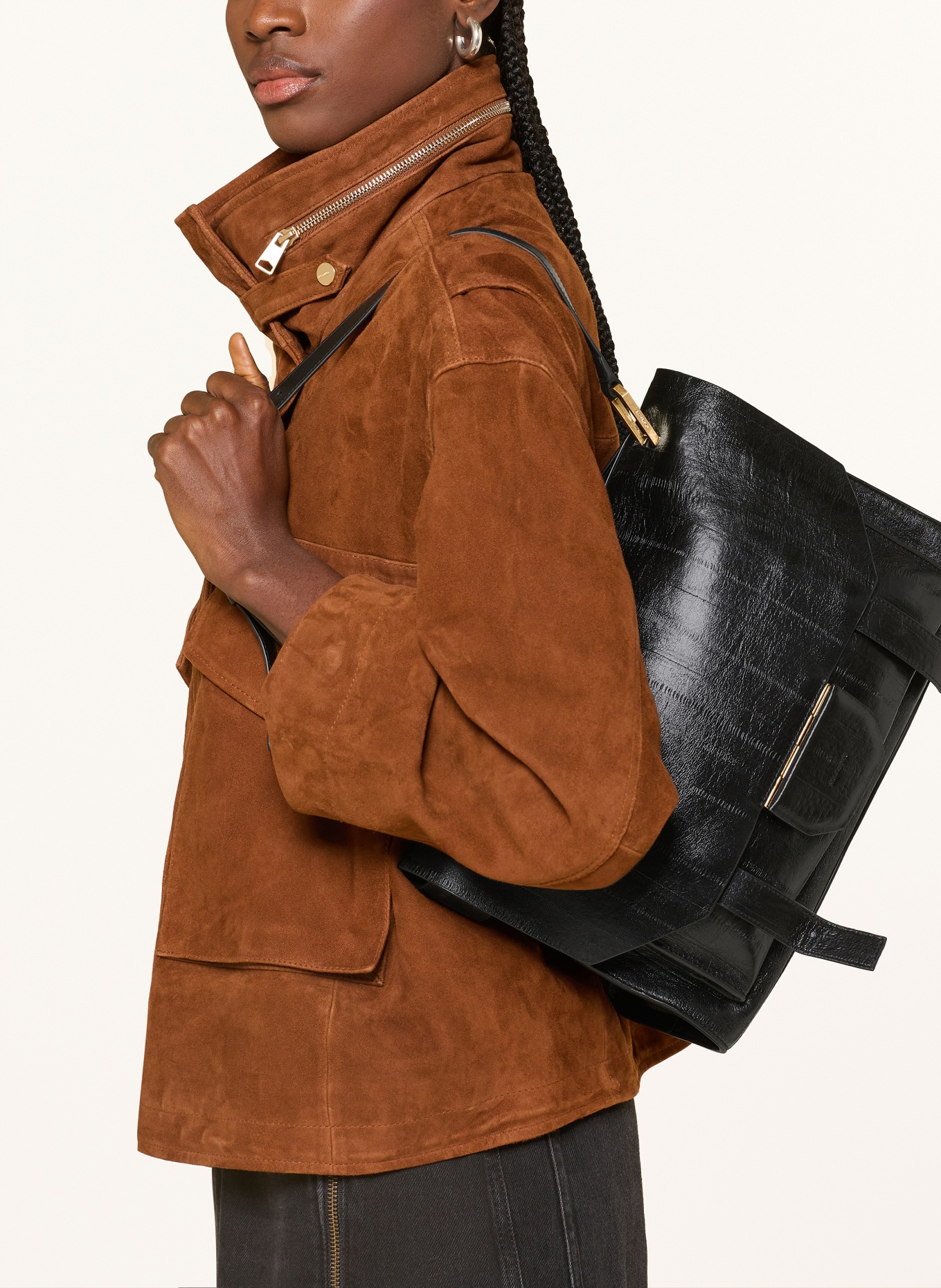 ALLSAINTS Handtasche URSA: SCHWARZ