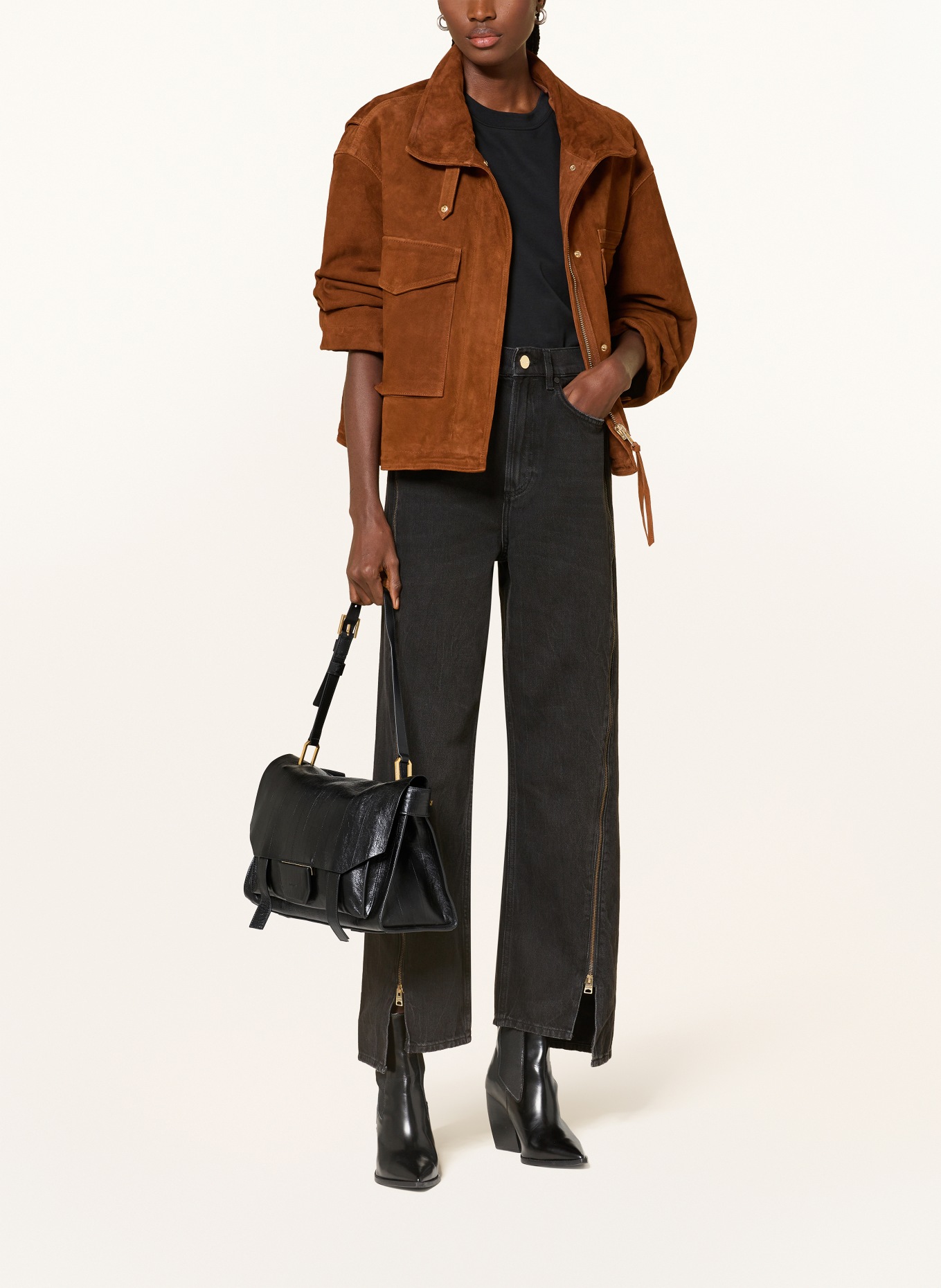 ALLSAINTS Handtasche URSA: SCHWARZ