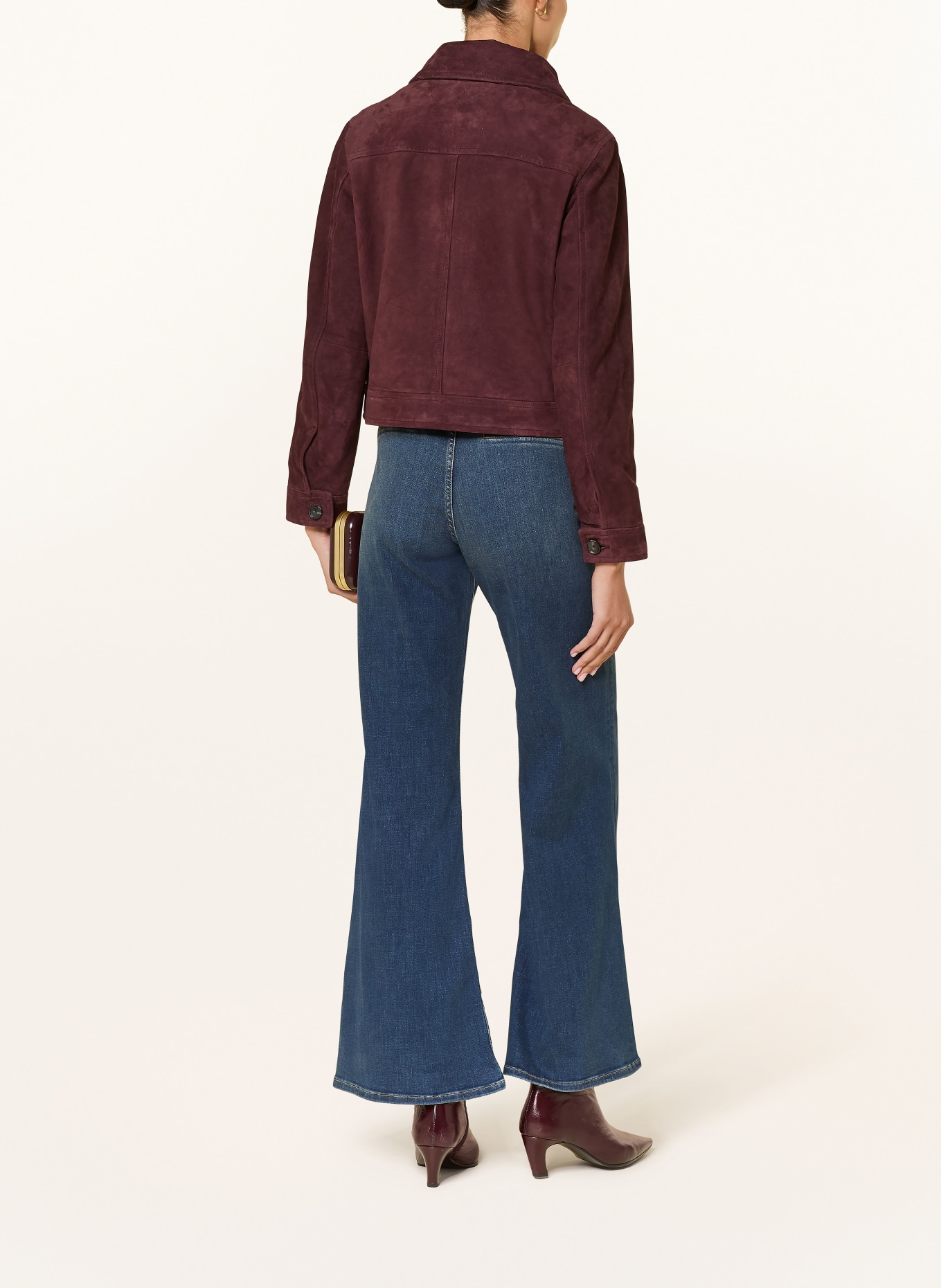 REISS Lederjacke SONNY: DUNKELLILA