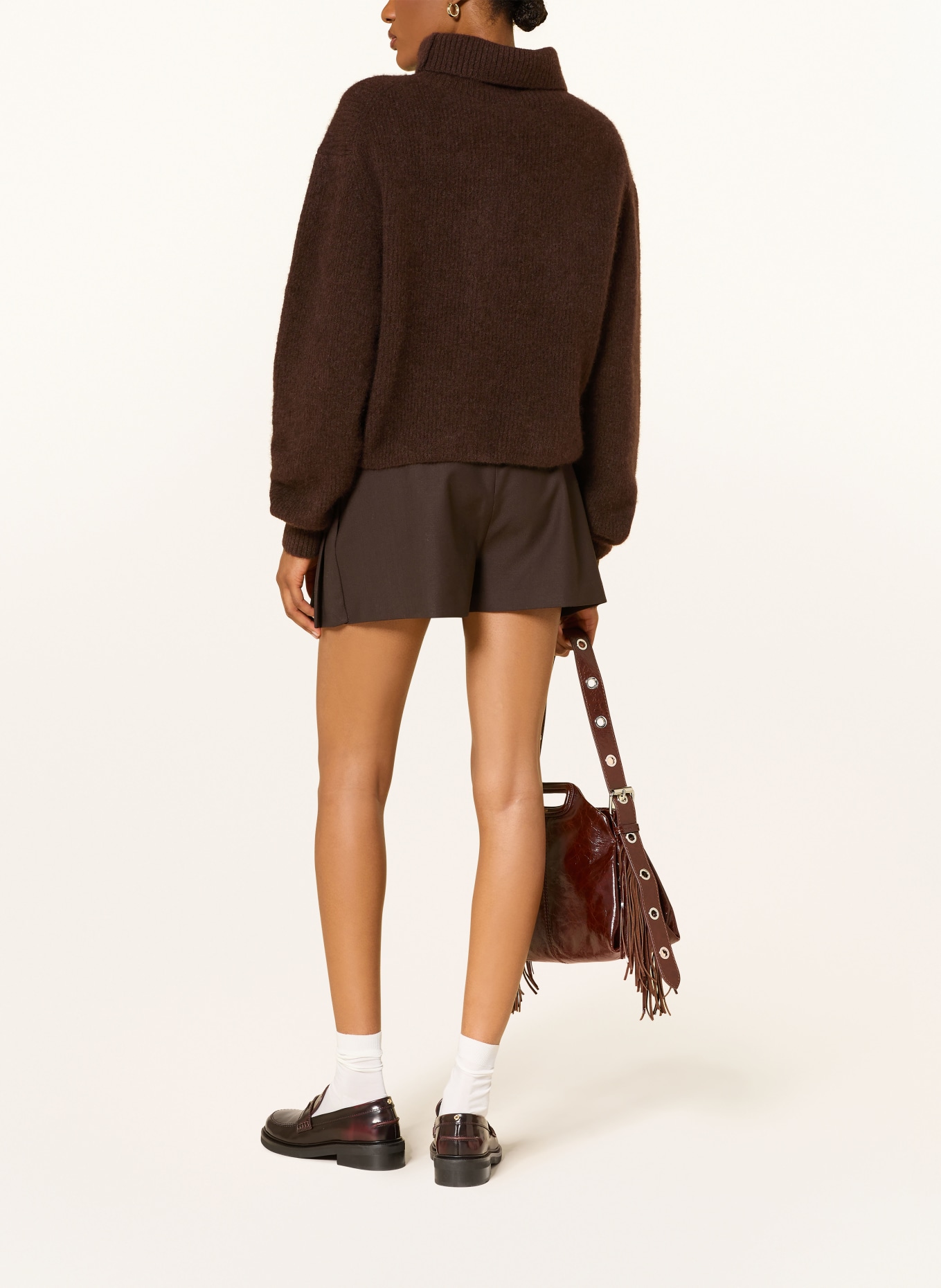 maje Rollkragenpullover: DUNKELBRAUN