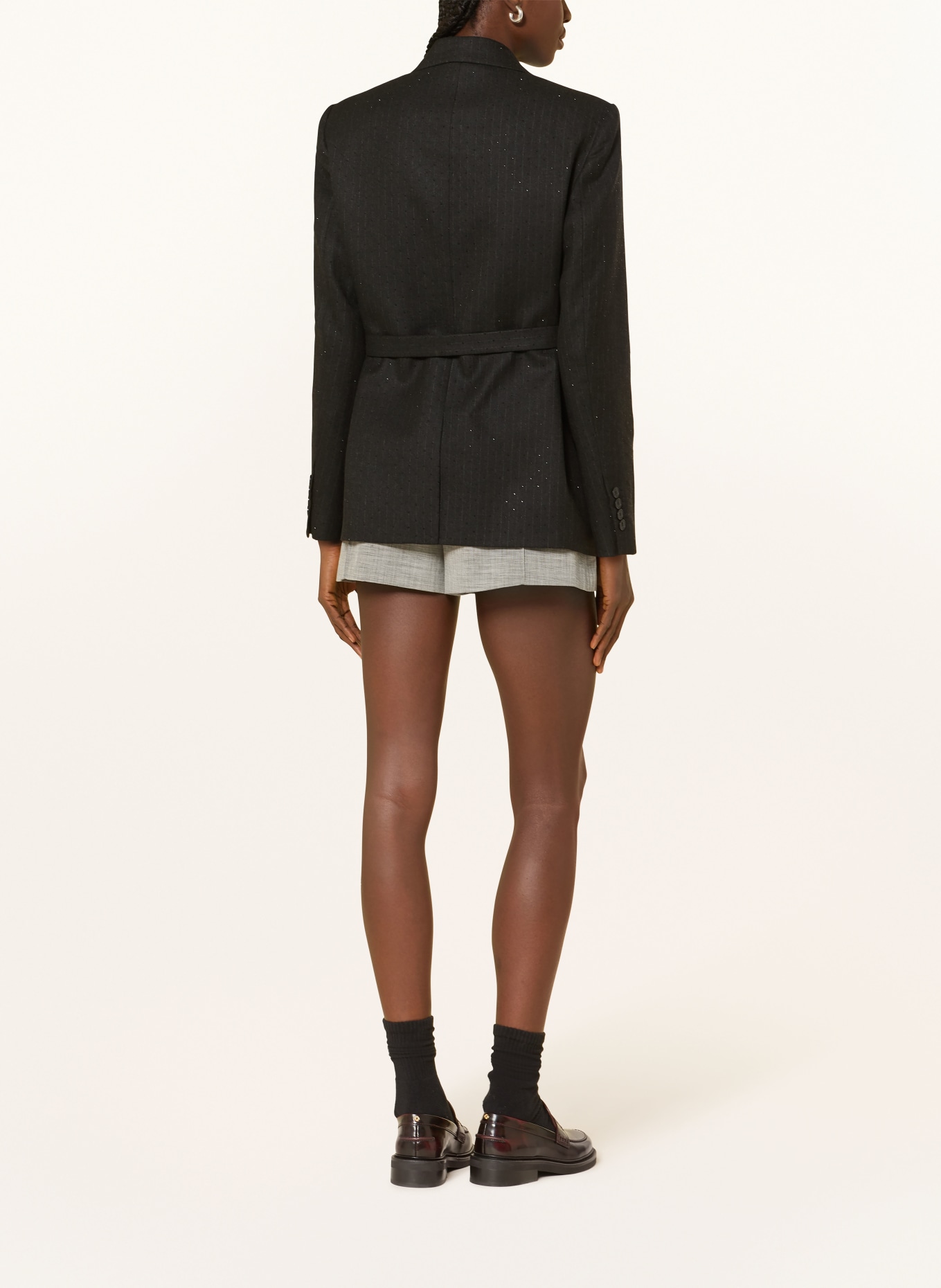 maje Blazer mit Schmucksteinen: SCHWARZ / WEISS