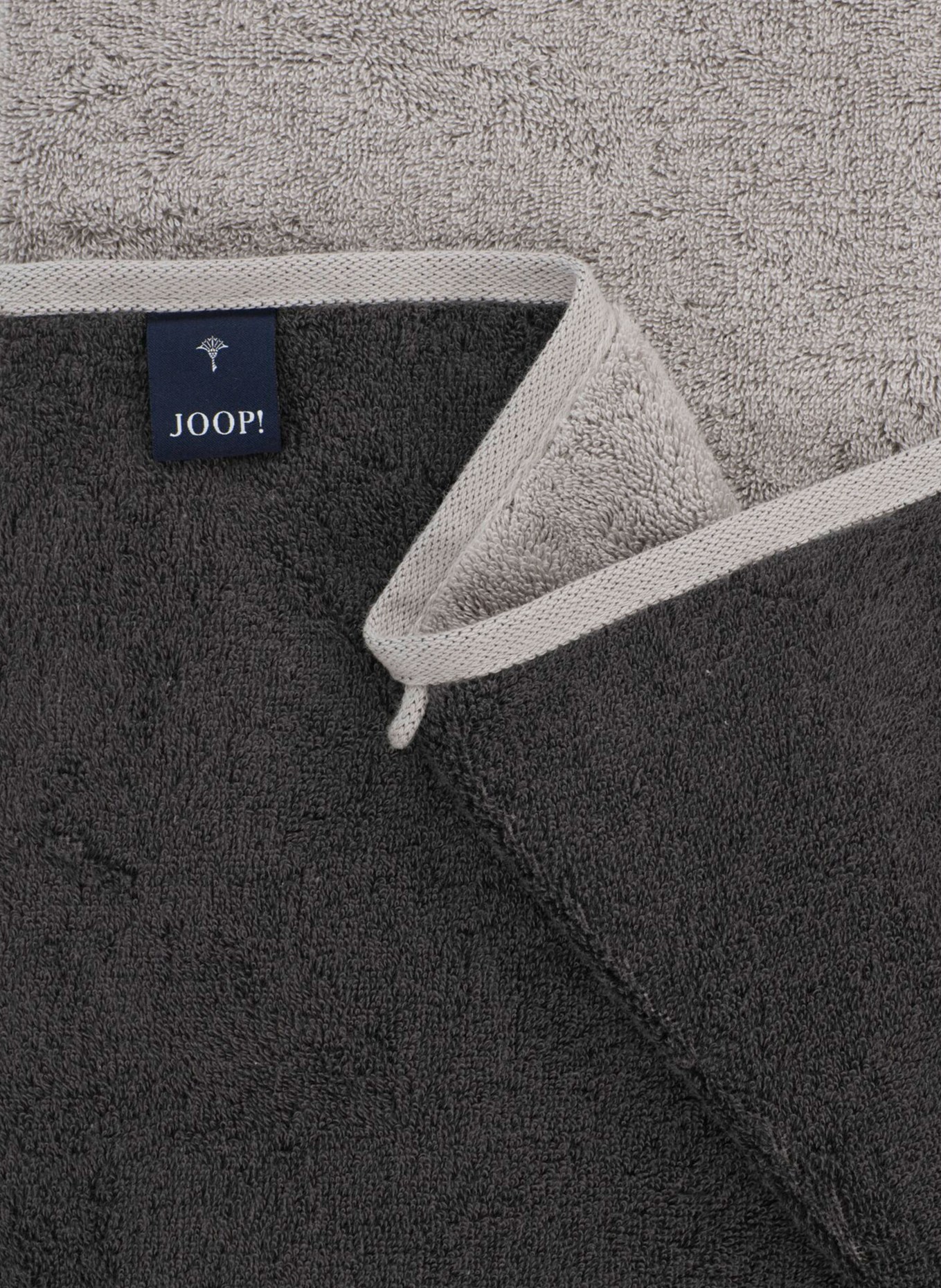JOOP! Handtuch: HELLGRAU / SCHWARZ