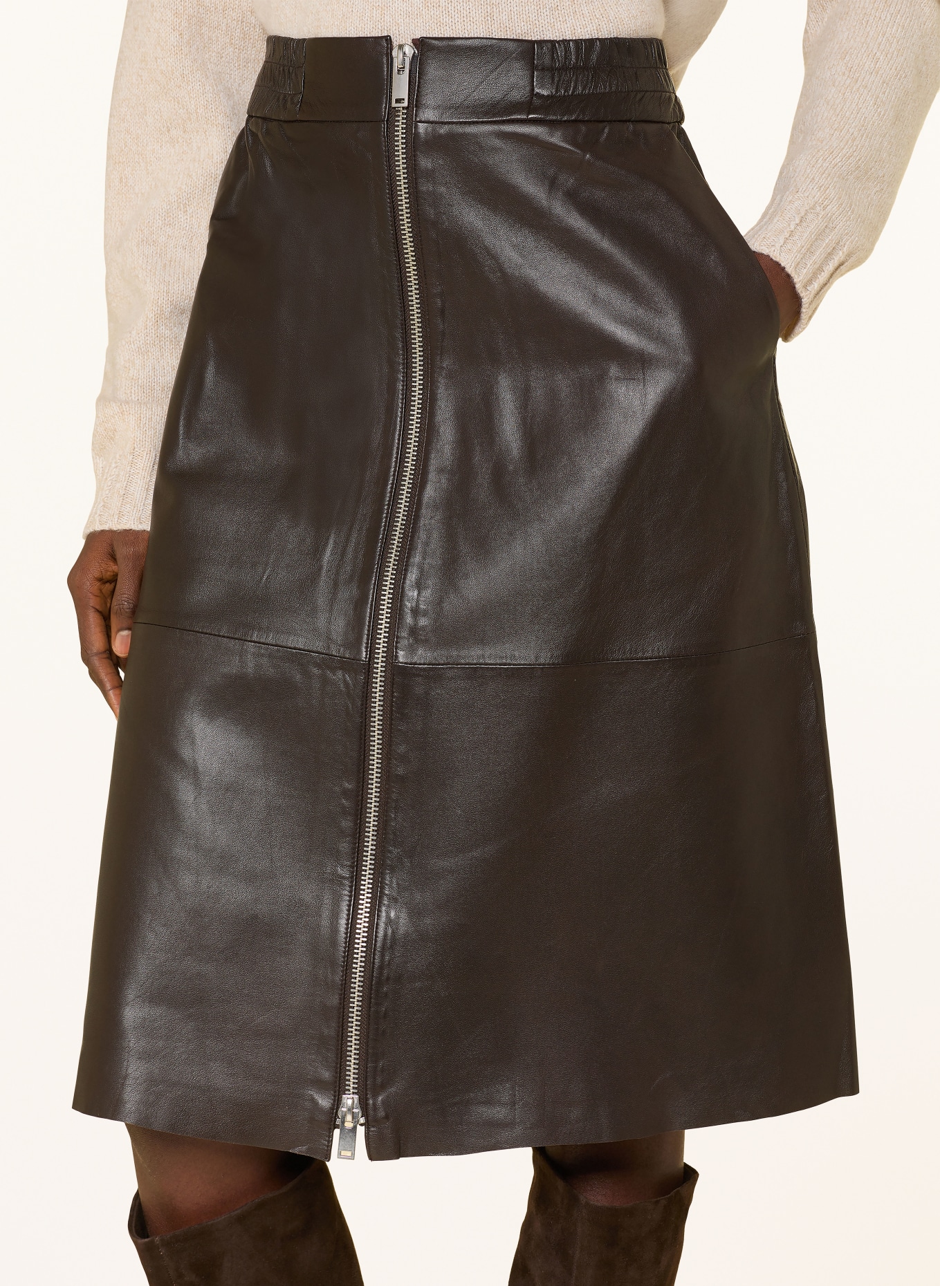 ba&sh Lederrock PONA: DUNKELBRAUN