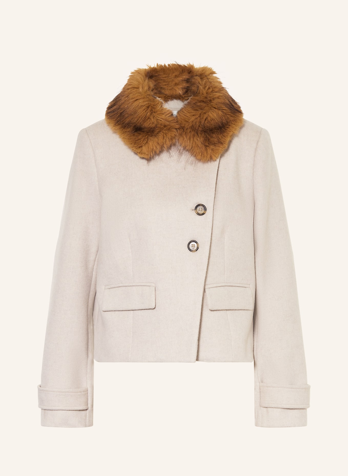 ba&sh Jacke TERRY mit Kunstfell: ECRU