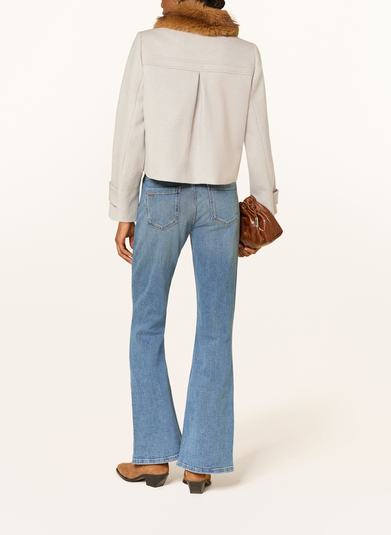 ba&sh Jacke TERRY mit Kunstfell: ECRU