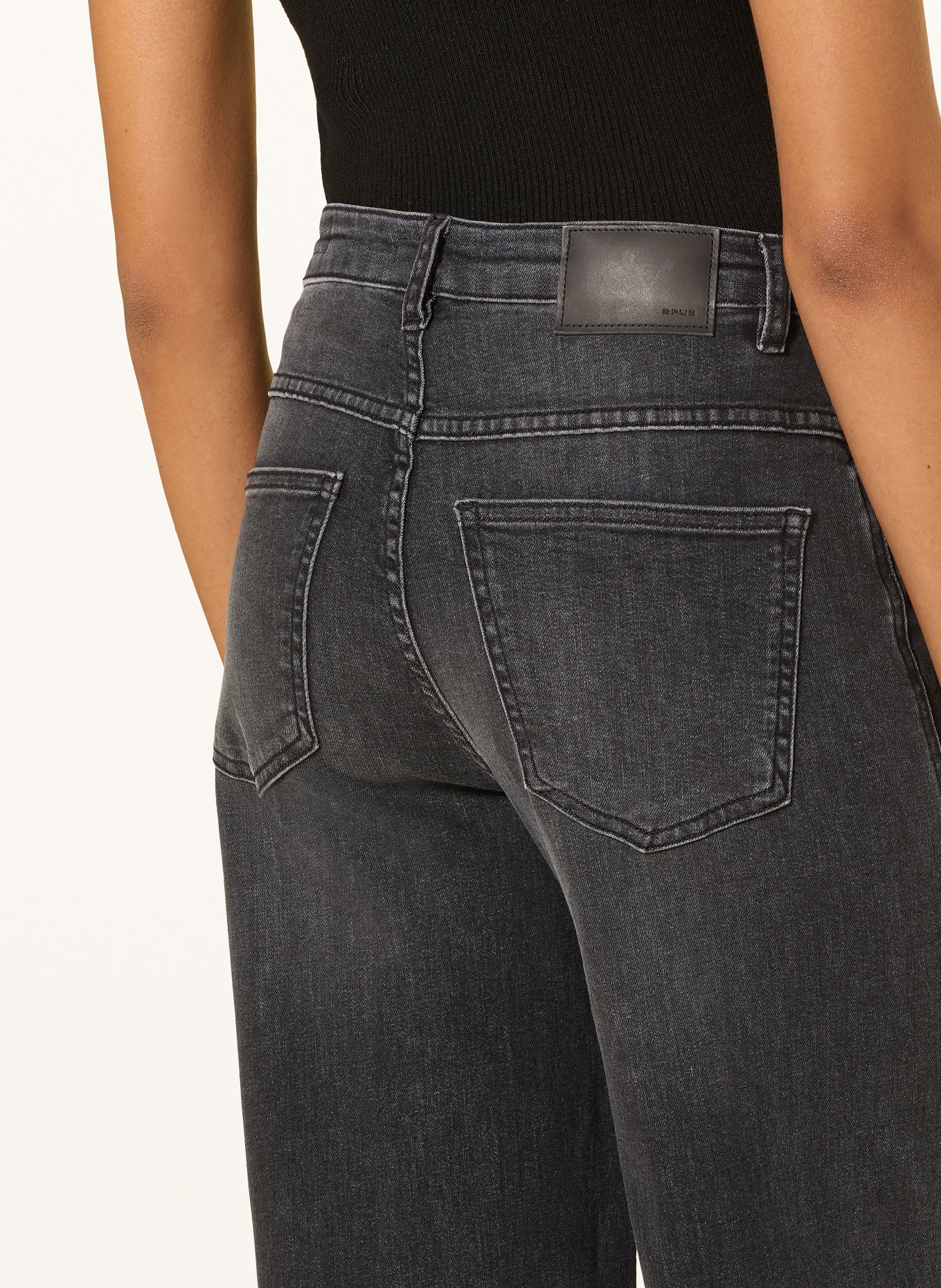 OPUS Wide Leg Jeans MIVA: 70283 mid vision grey