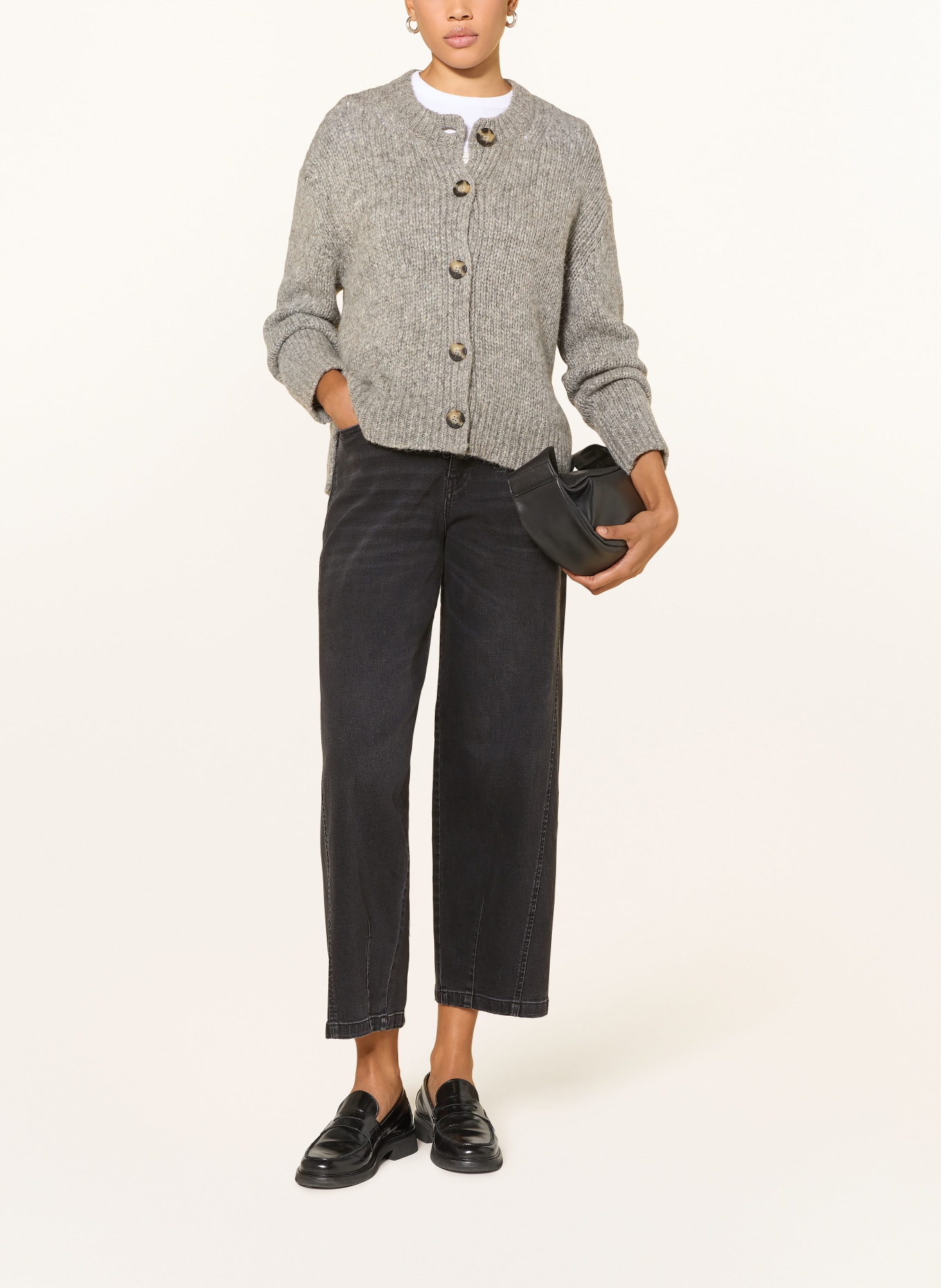 OPUS Barrel Jeans LOLAH: 70284 dark cosmic grey