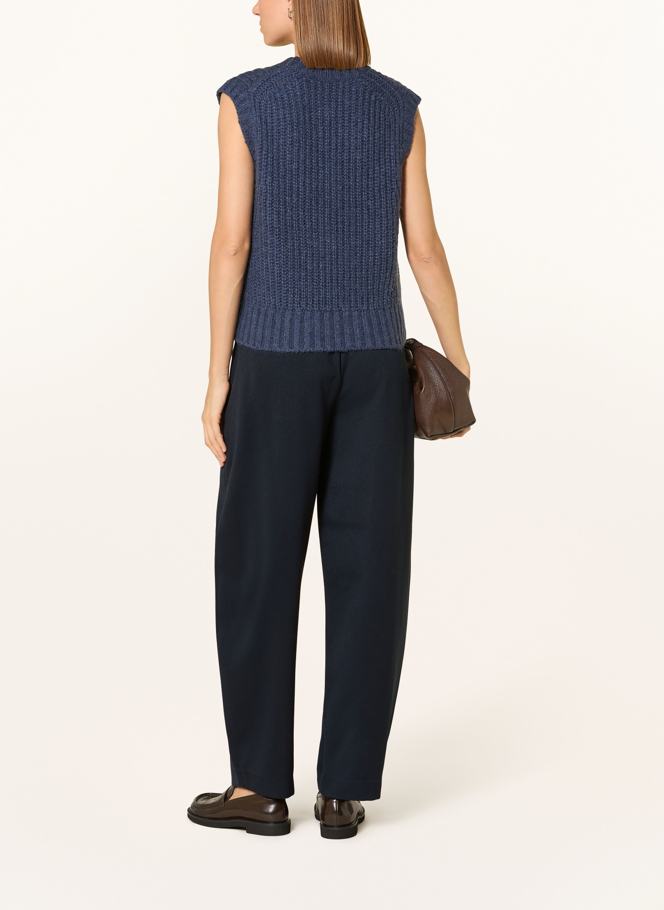 OPUS Sweter bez rękawów PORTUNA: GRANATOWY