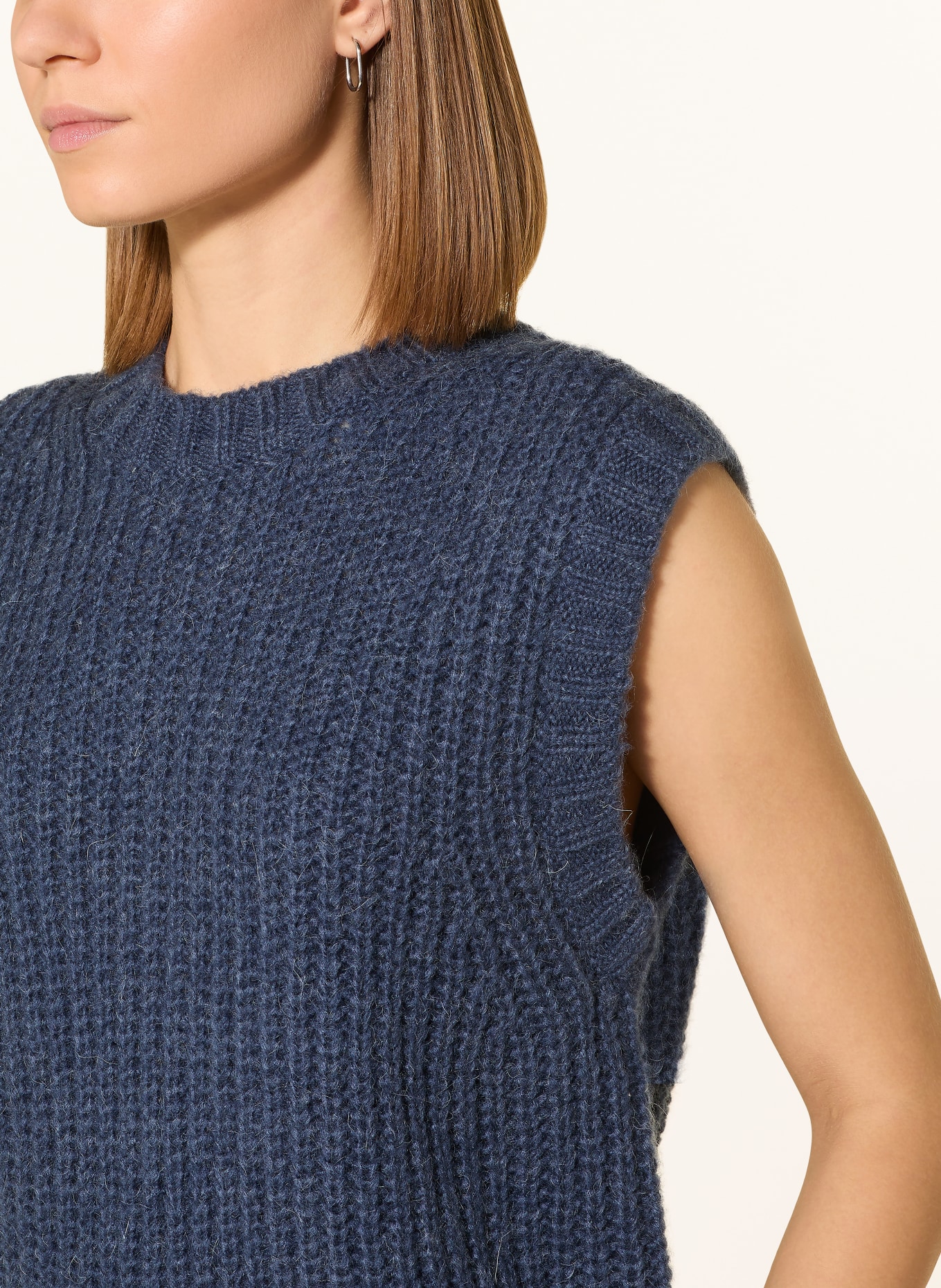 OPUS Sweter bez rękawów PORTUNA: GRANATOWY