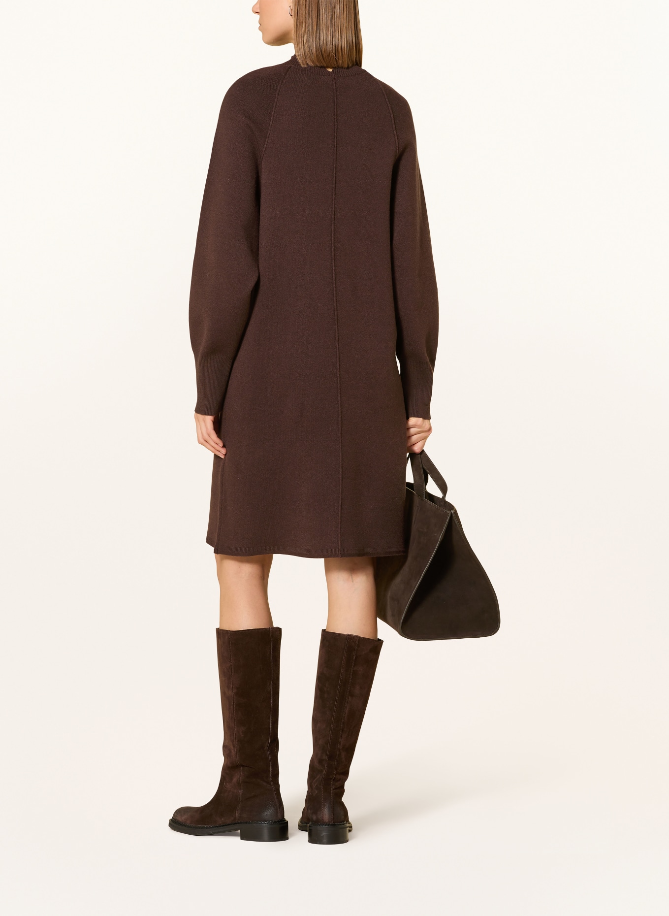 OPUS WONDANI knit dress: DARK BROWN
