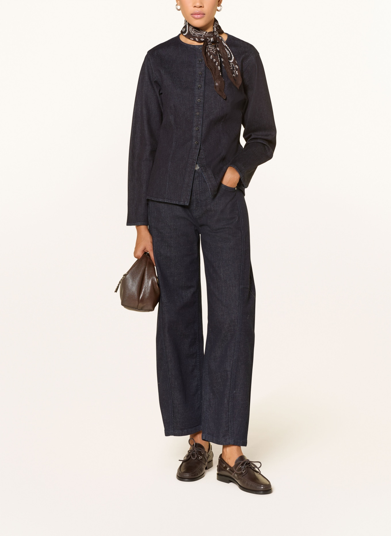 OPUS Barrel Jeans LOLAH VISION: 70045 dark rinsed blue