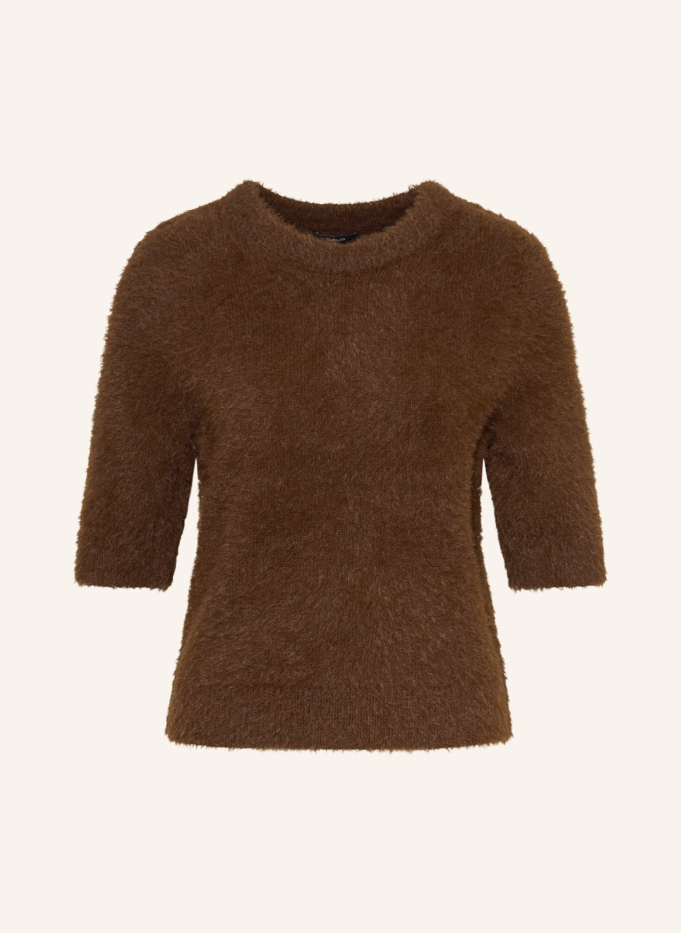 OPUS Strickshirt PUVET: DUNKELBRAUN