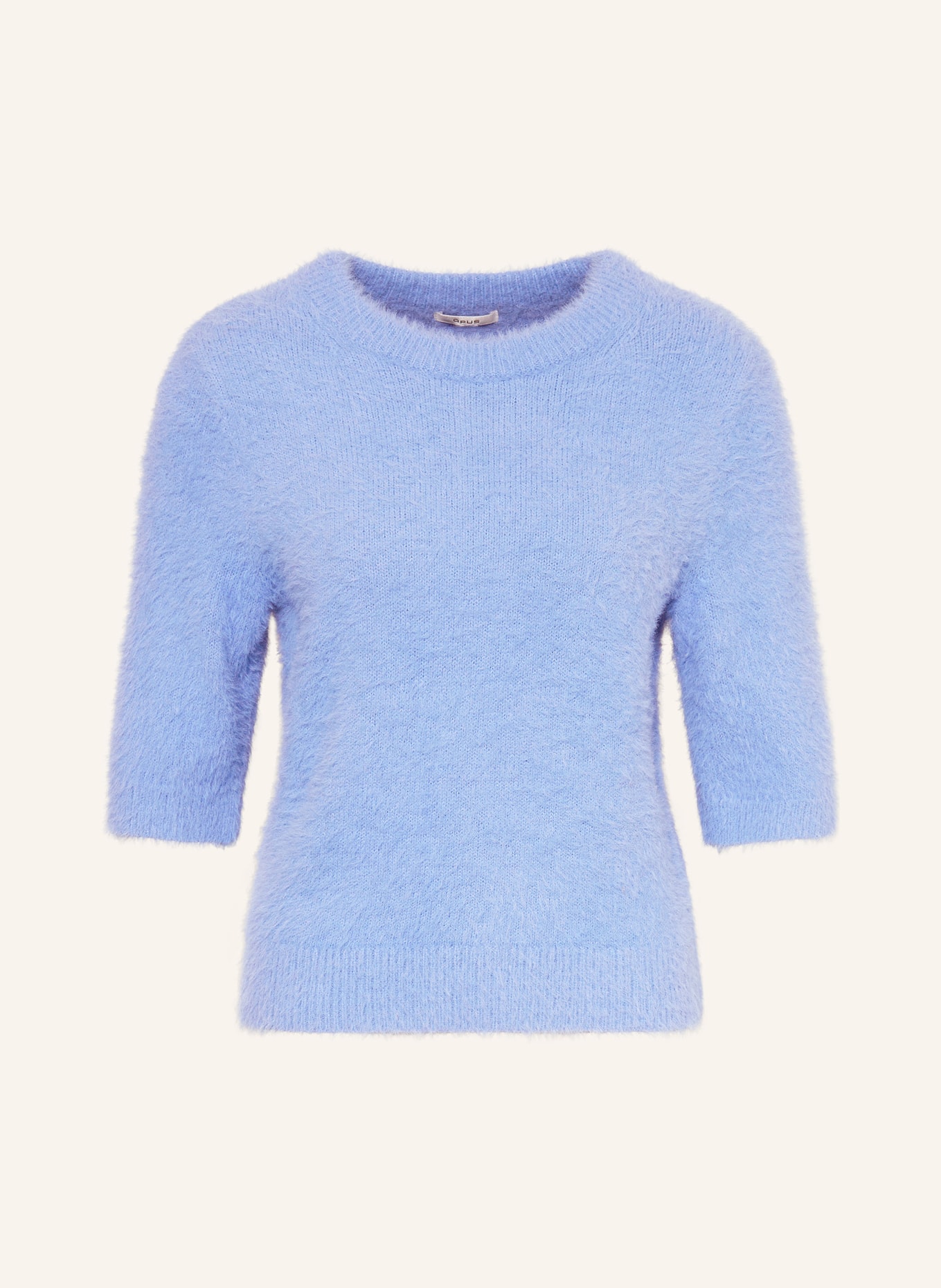 OPUS Knitted shirt PUVET: LIGHT BLUE