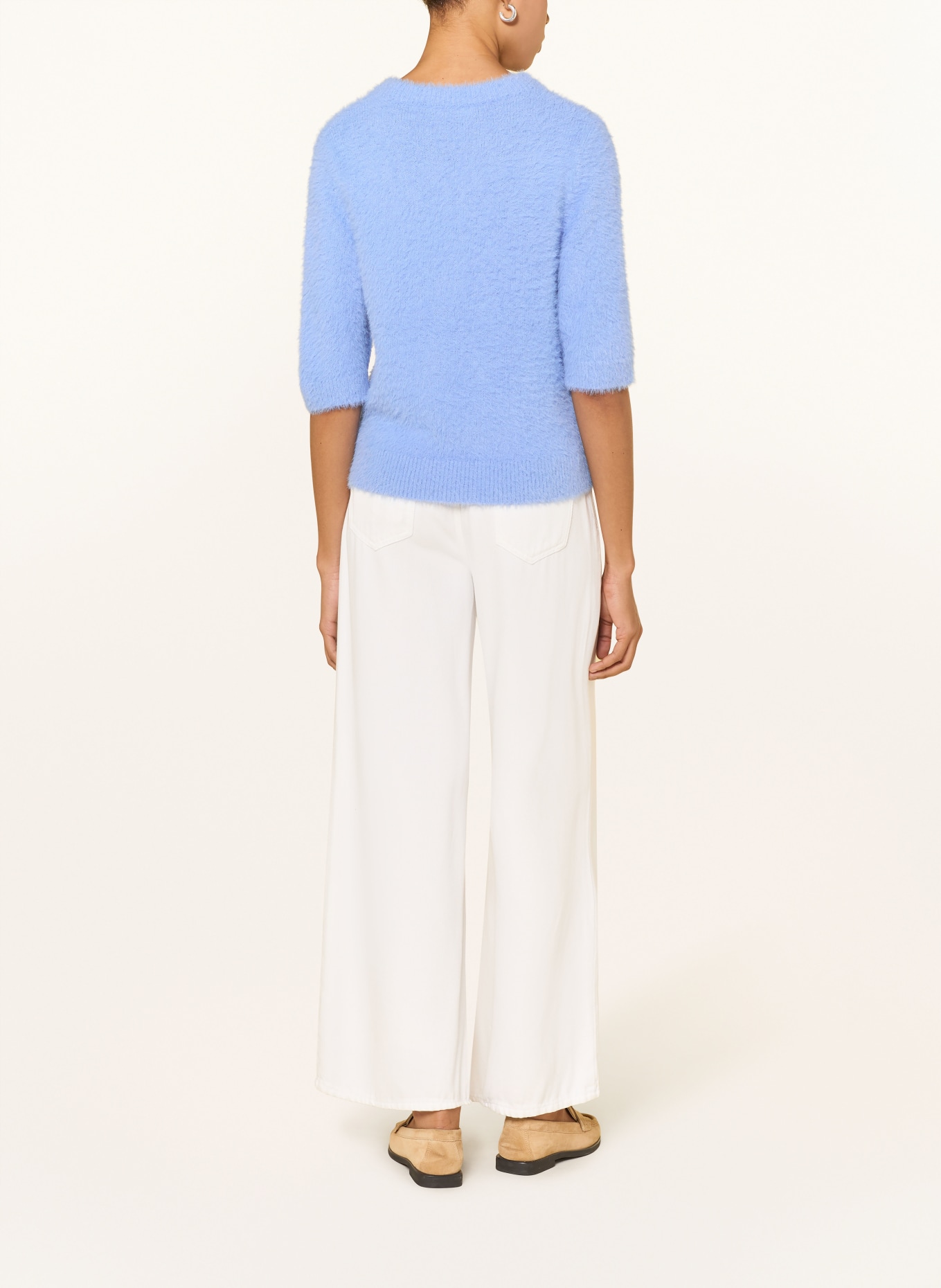 OPUS Knitted shirt PUVET: LIGHT BLUE