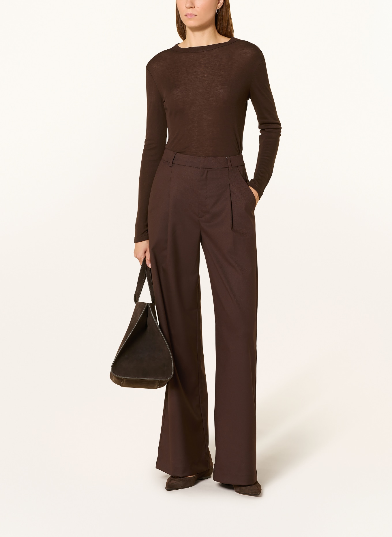 OPUS Longsleeve SEFEMINA: DUNKELBRAUN