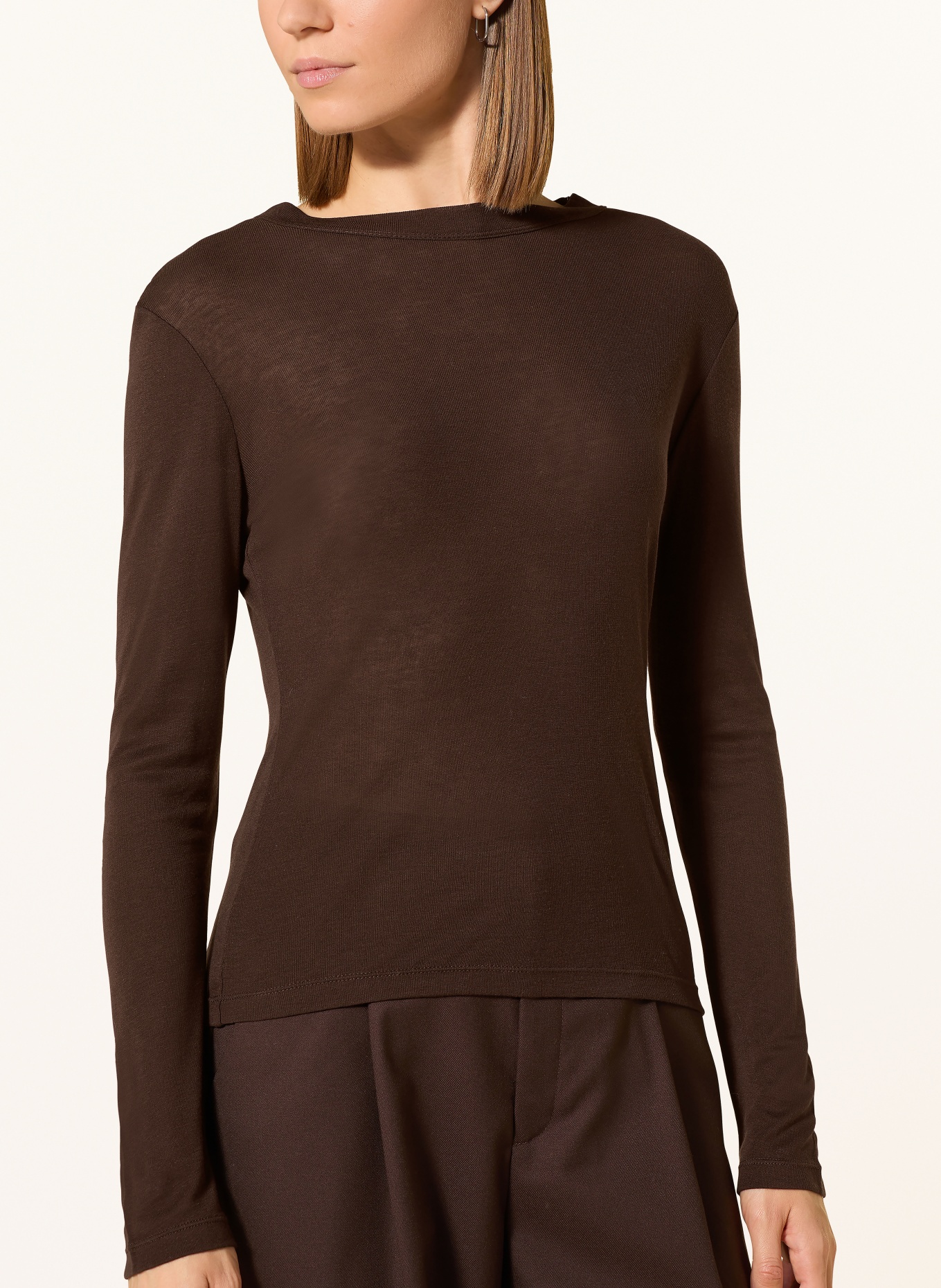 OPUS Longsleeve SEFEMINA: DUNKELBRAUN