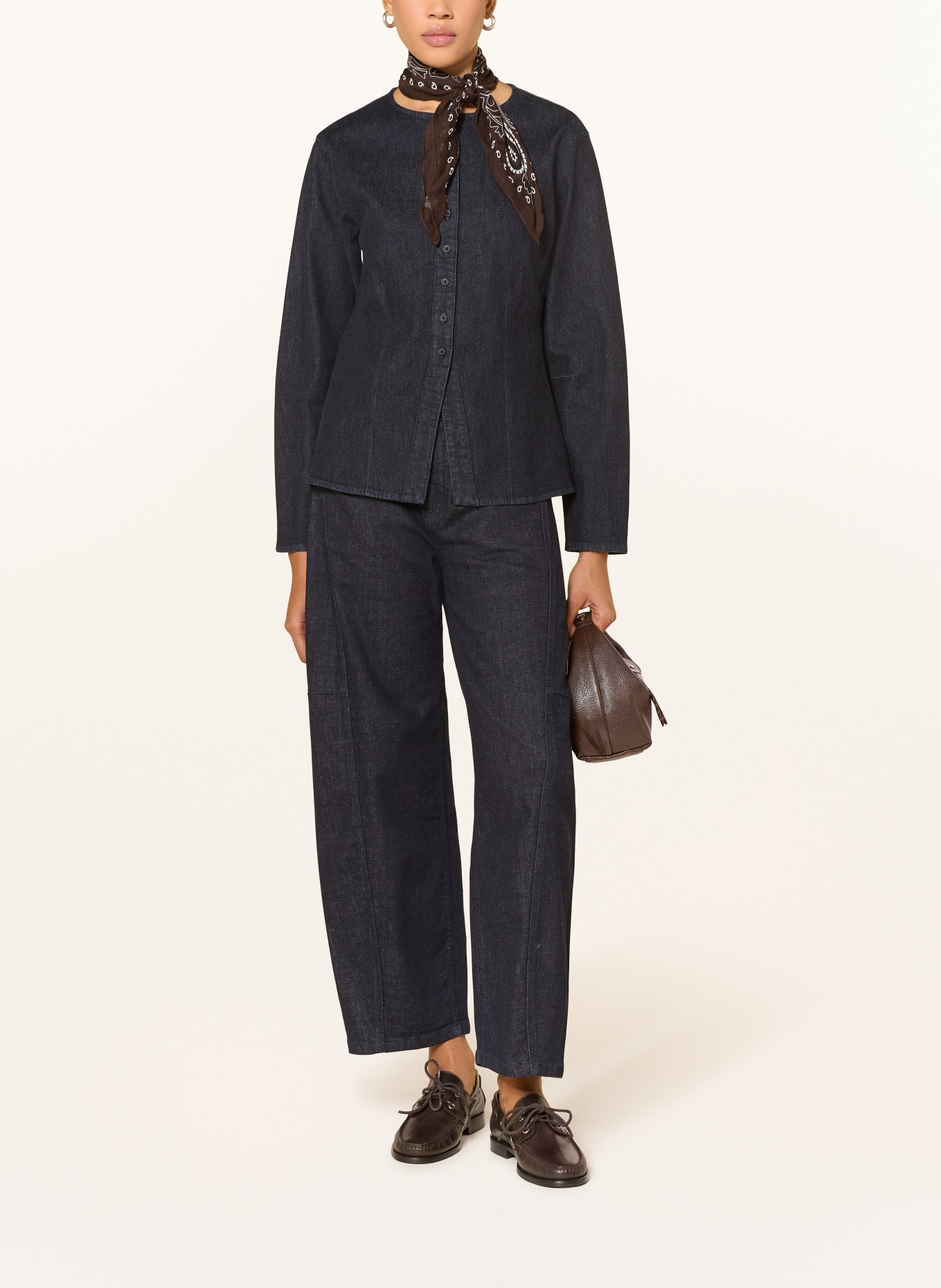 OPUS Jeansbluse FARTIS: DUNKELBLAU