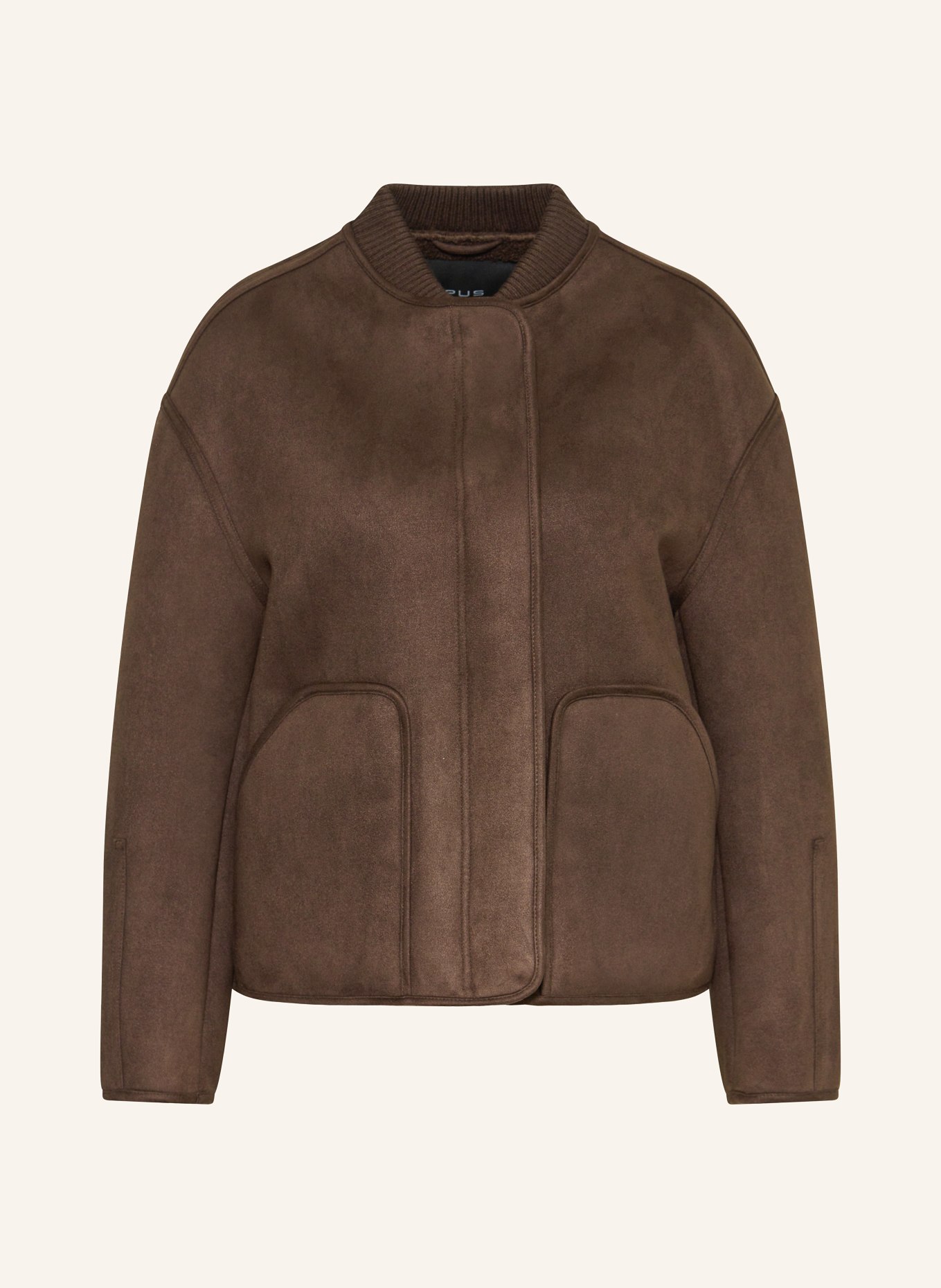 OPUS Jacke HALISSA in Lederoptik: DUNKELBRAUN
