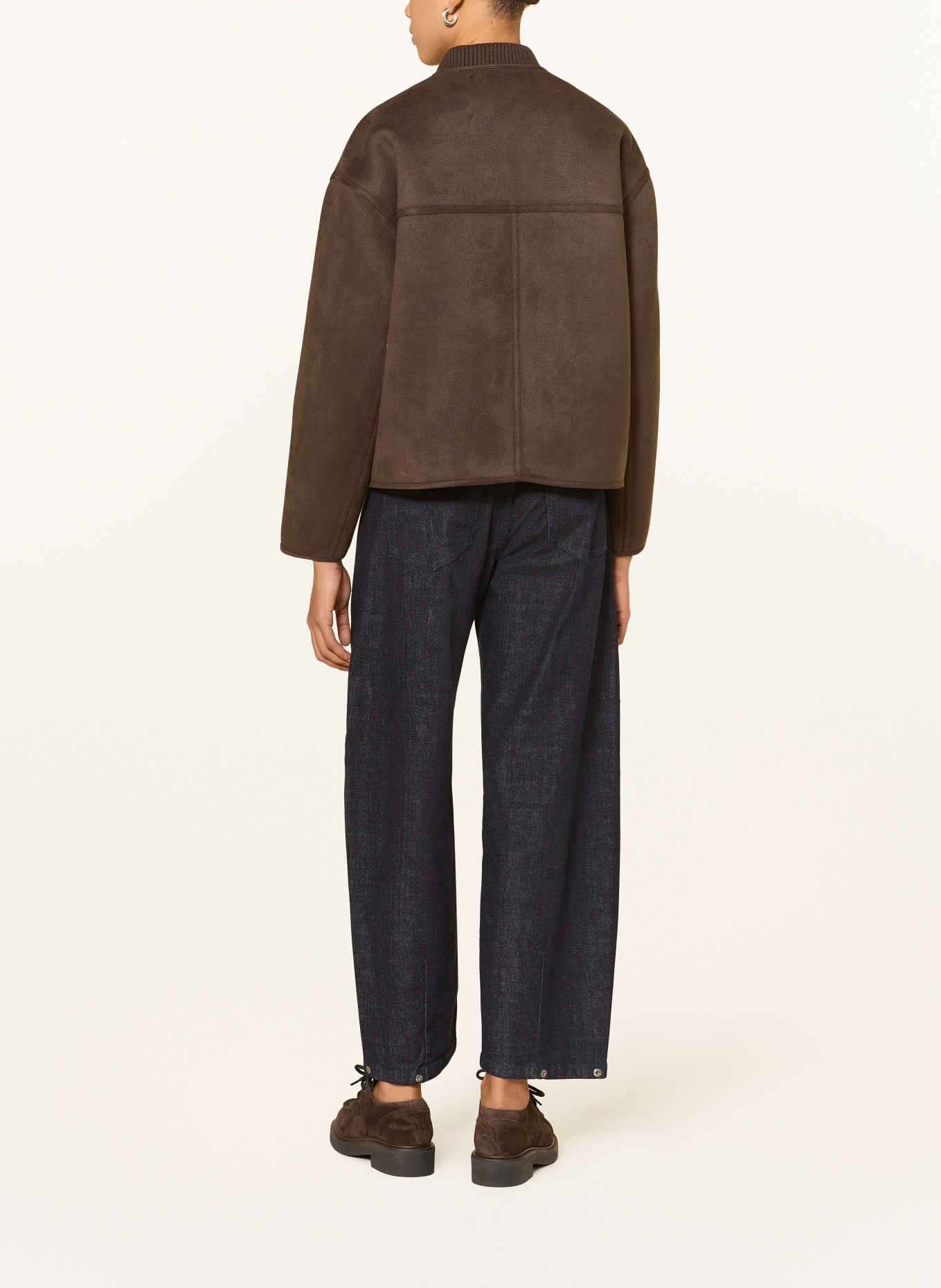 OPUS Jacke HALISSA in Lederoptik: DUNKELBRAUN