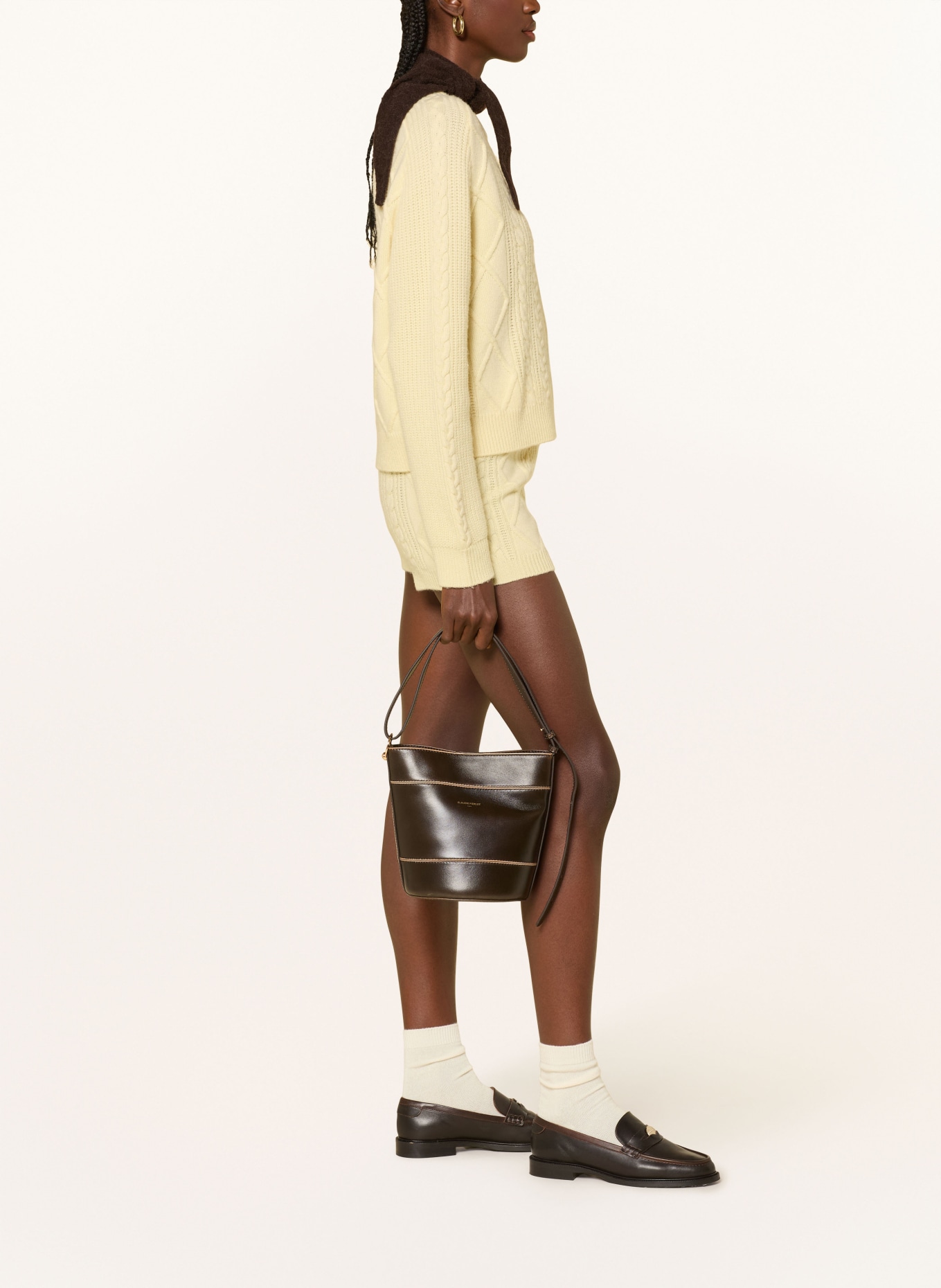 CLAUDIE PIERLOT Strickshorts: HELLGELB