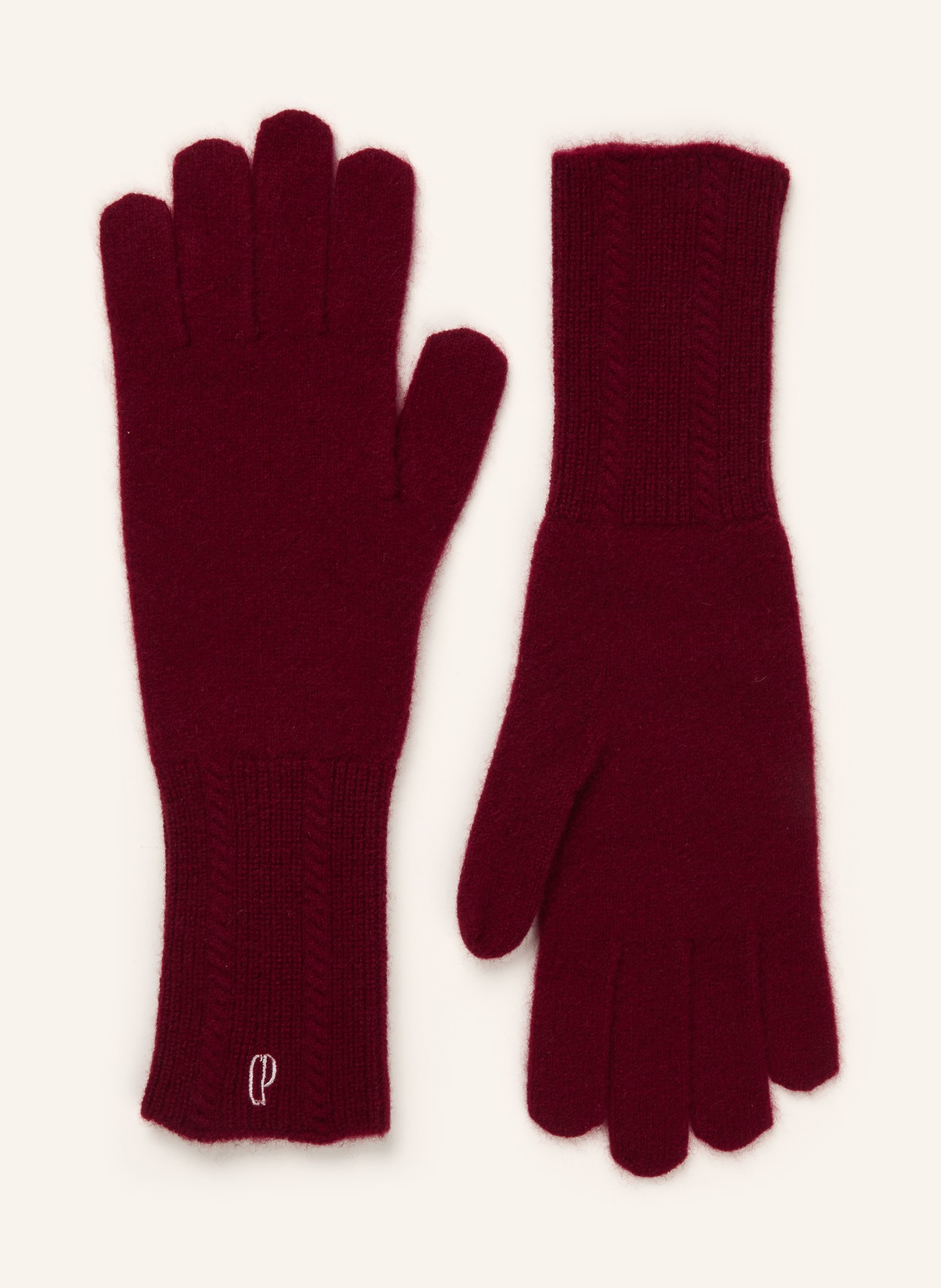 CLAUDIE PIERLOT Cashmere-Handschuhe: DUNKELROT