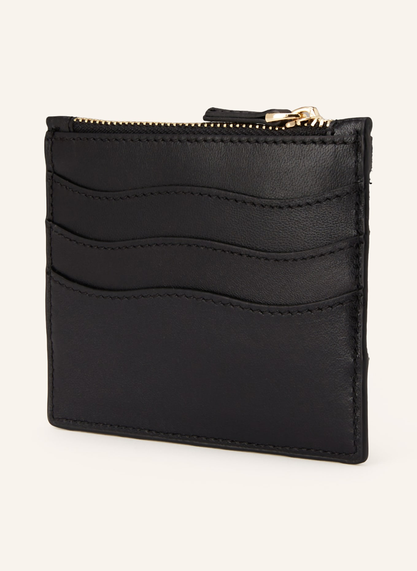 SANDRO Kartenetui mit Münzfach: SCHWARZ