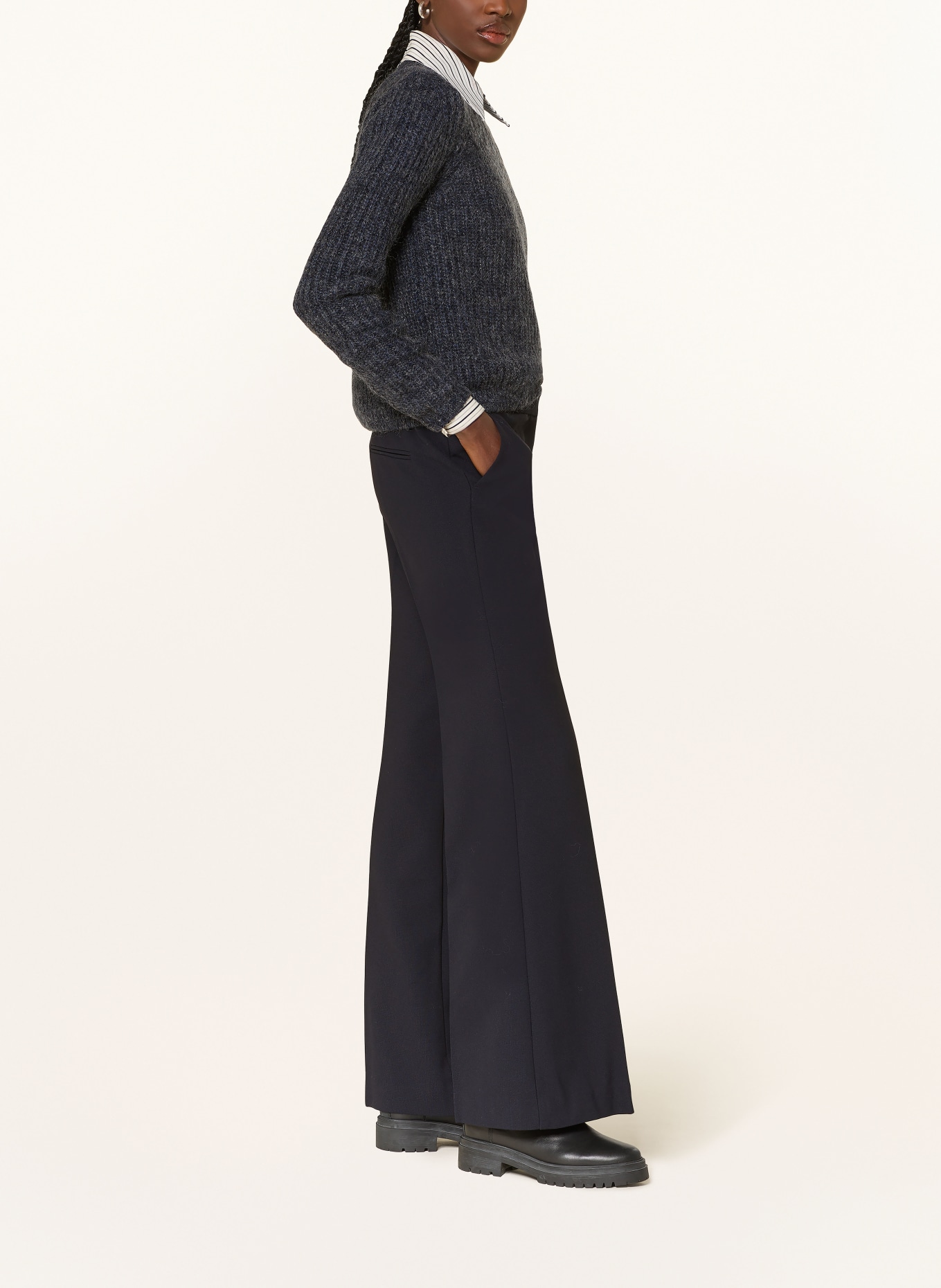 ba&sh Marlenehose IMAN: DUNKELBLAU