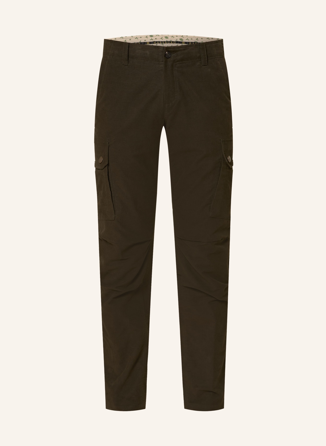 HABSBURG FISCHAU Slim Fit Cargo Pants: DARK GREEN