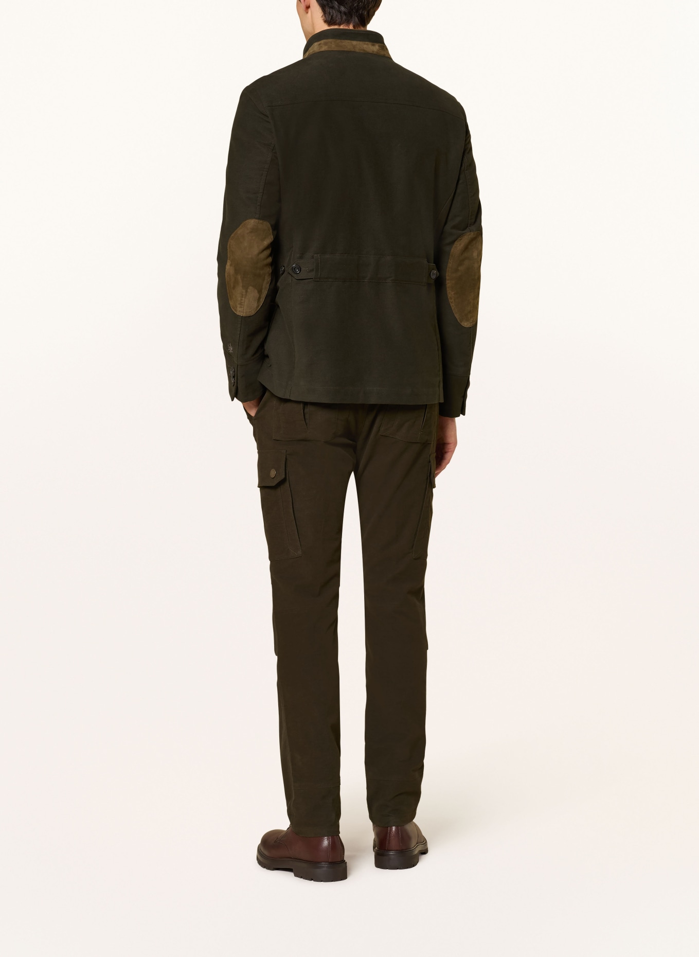 HABSBURG FISCHAU Slim Fit Cargo Pants: DARK GREEN