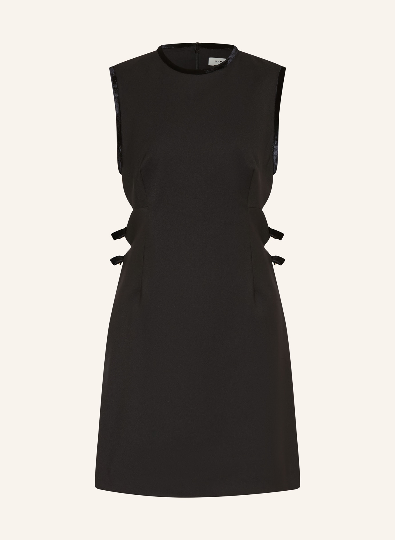 SANDRO Kleid mit Cut-outs: SCHWARZ