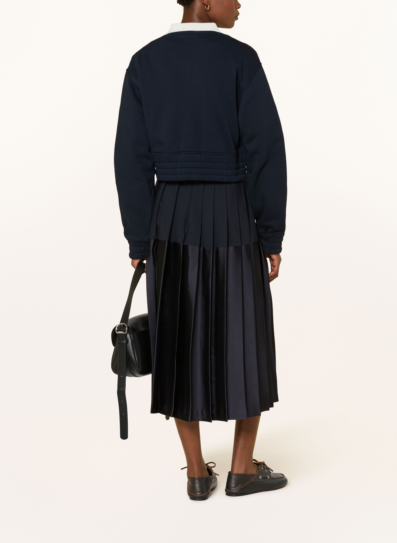 SANDRO Sweatjacke: DUNKELBLAU / WEISS