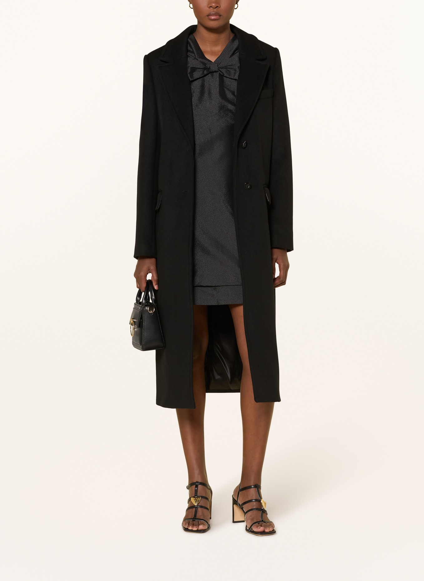 CLAUDIE PIERLOT Wollmantel: SCHWARZ