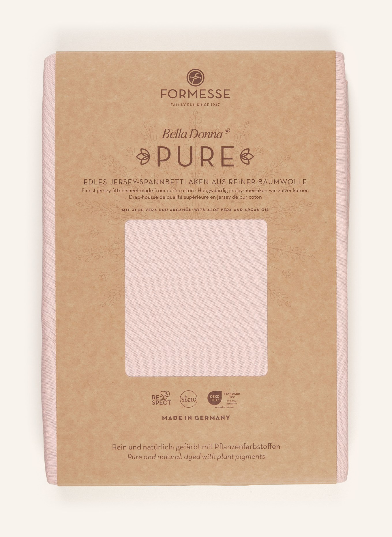 FORMESSE Spannbetttuch BELLA DONNA: ROSÉ