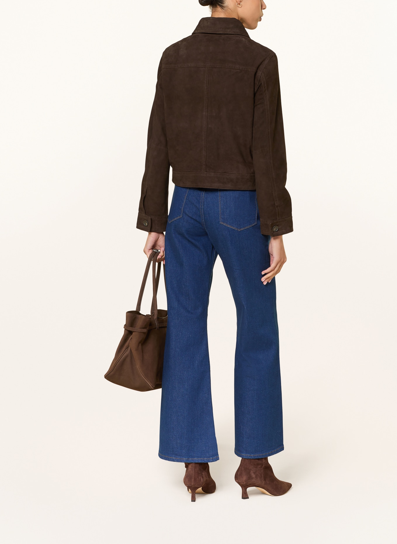 REISS Lederjacke HANSON: DUNKELBRAUN