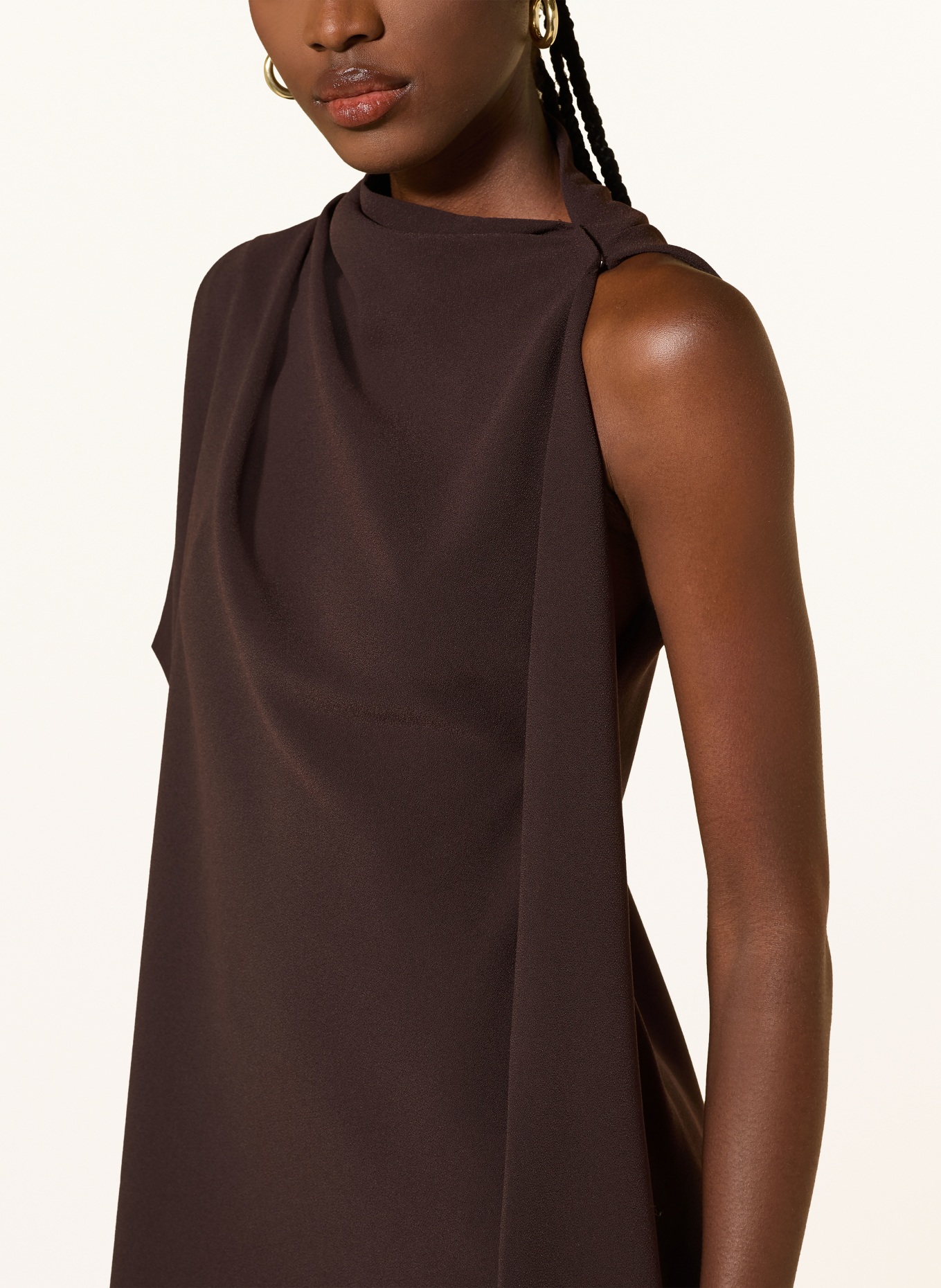 REISS Kleid ELLERY: DUNKELBRAUN