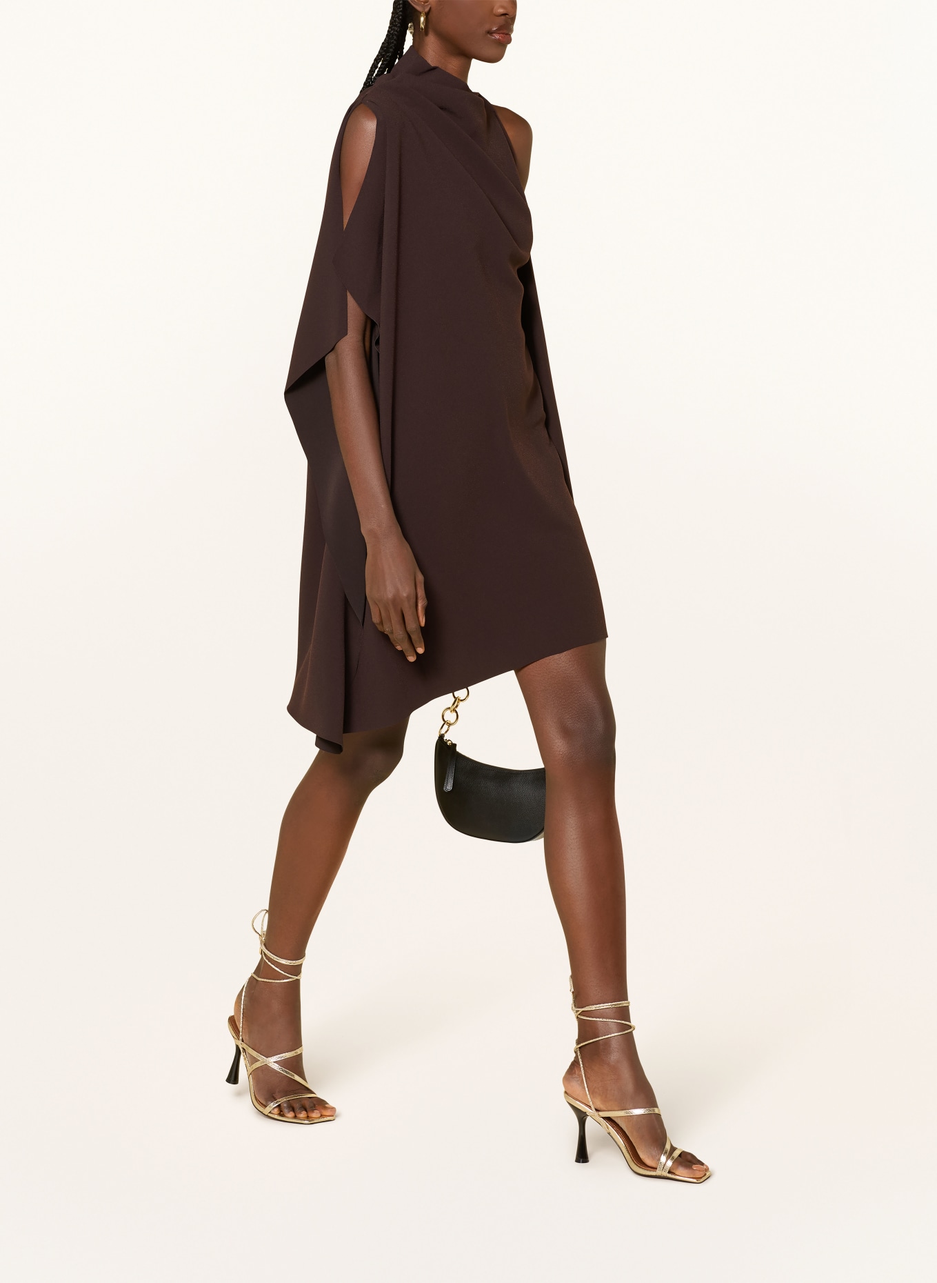 REISS Kleid ELLERY: DUNKELBRAUN