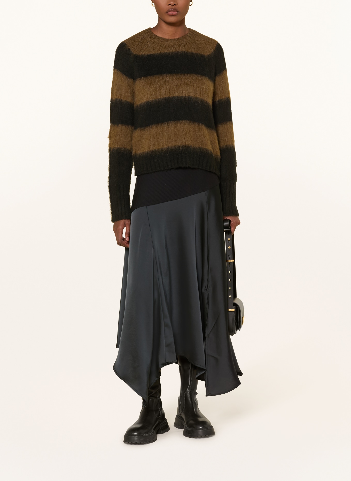 ALLSAINTS Pullover LOU: BRAUN / SCHWARZ