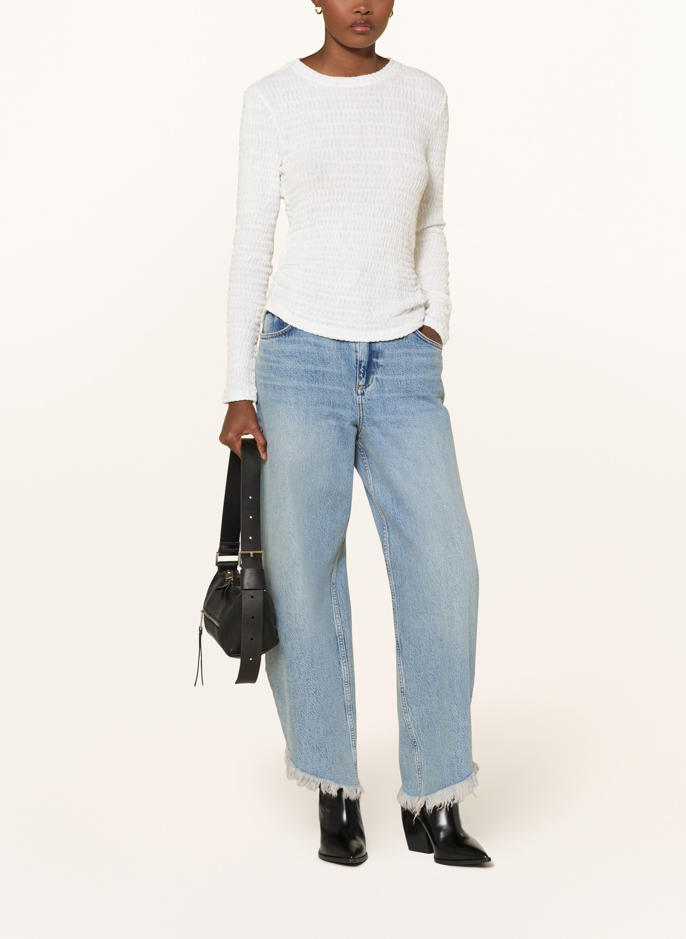 ALLSAINTS T-shirt à manches longues WEST: BLANC