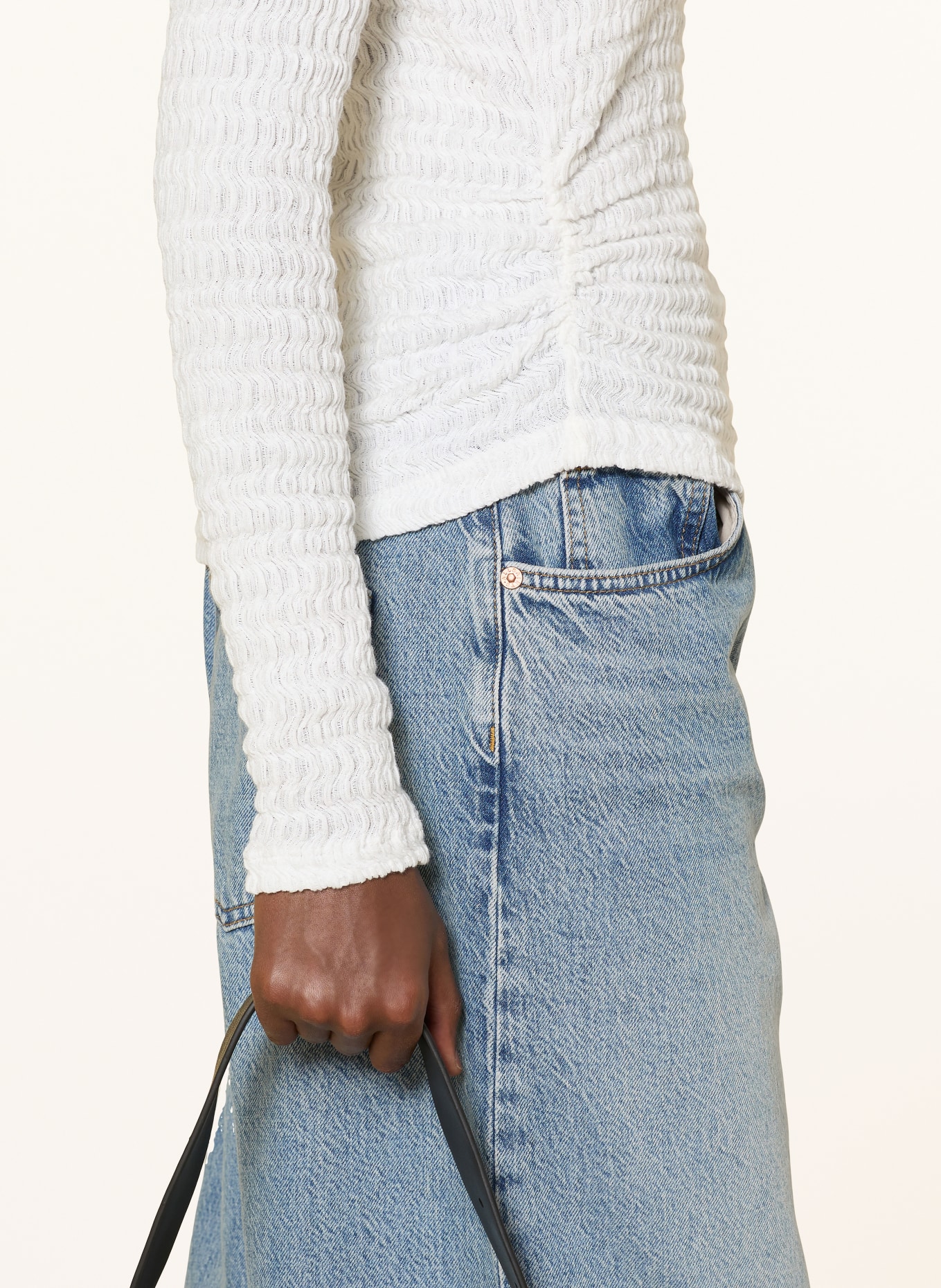 ALLSAINTS T-shirt à manches longues WEST: BLANC