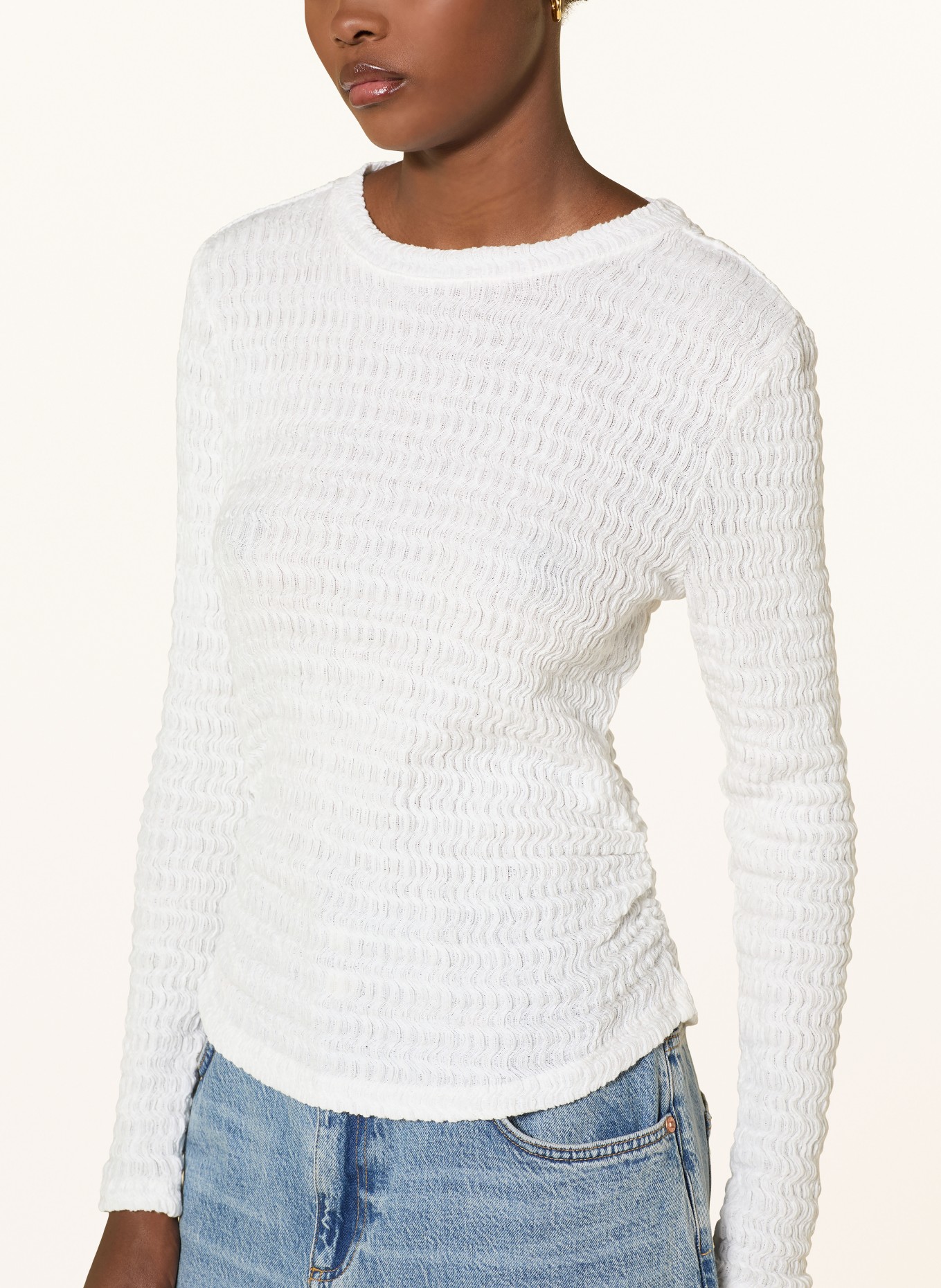 ALLSAINTS T-shirt à manches longues WEST: BLANC
