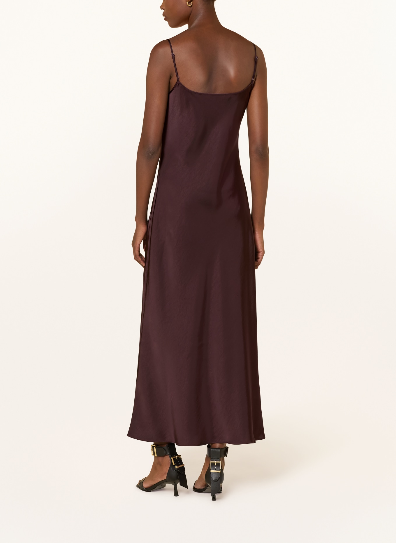 ALLSAINTS Satinkleid HADLEY: DUNKELROT