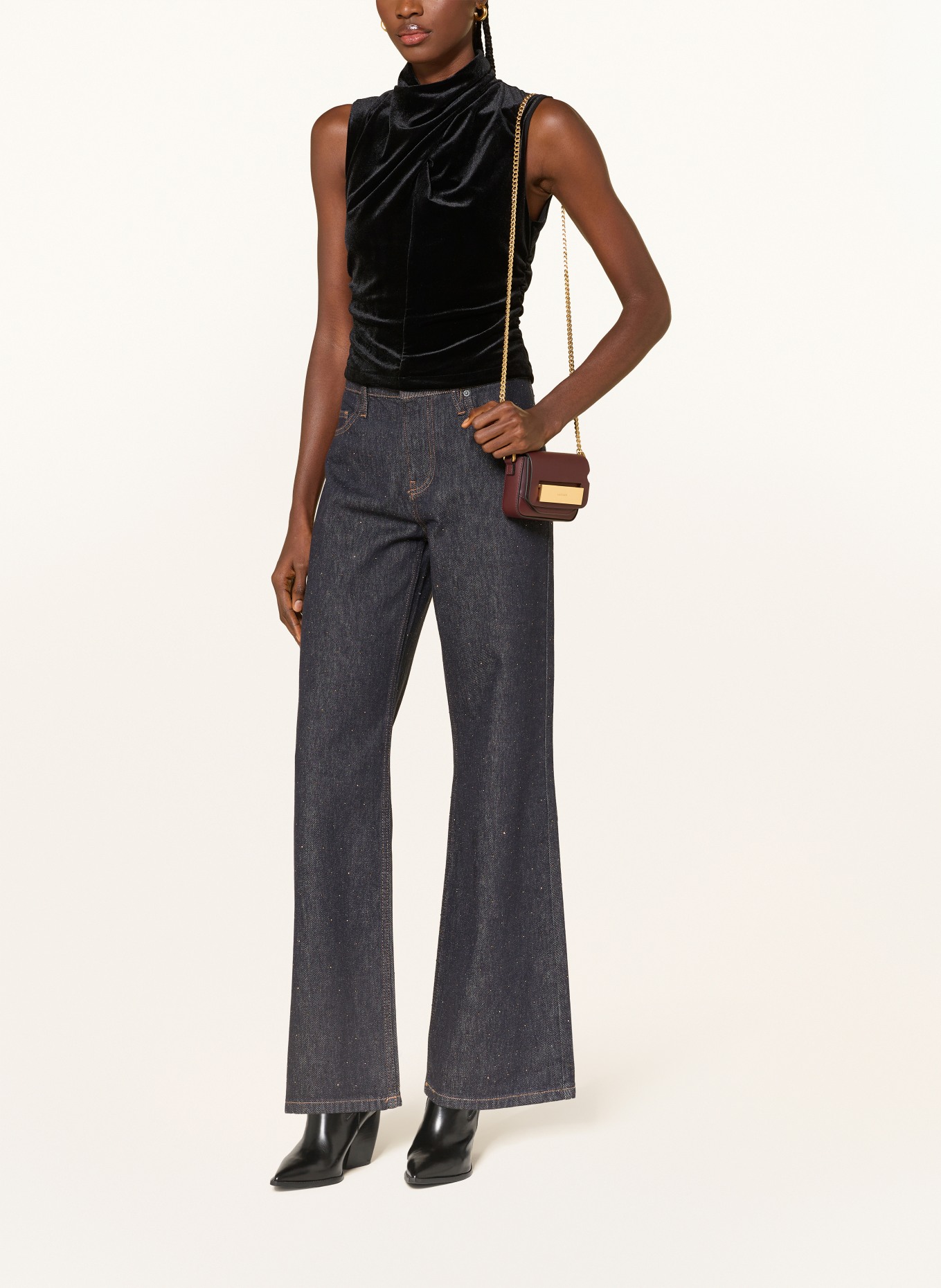 ALLSAINTS Umhängetasche ETTA: DUNKELROT