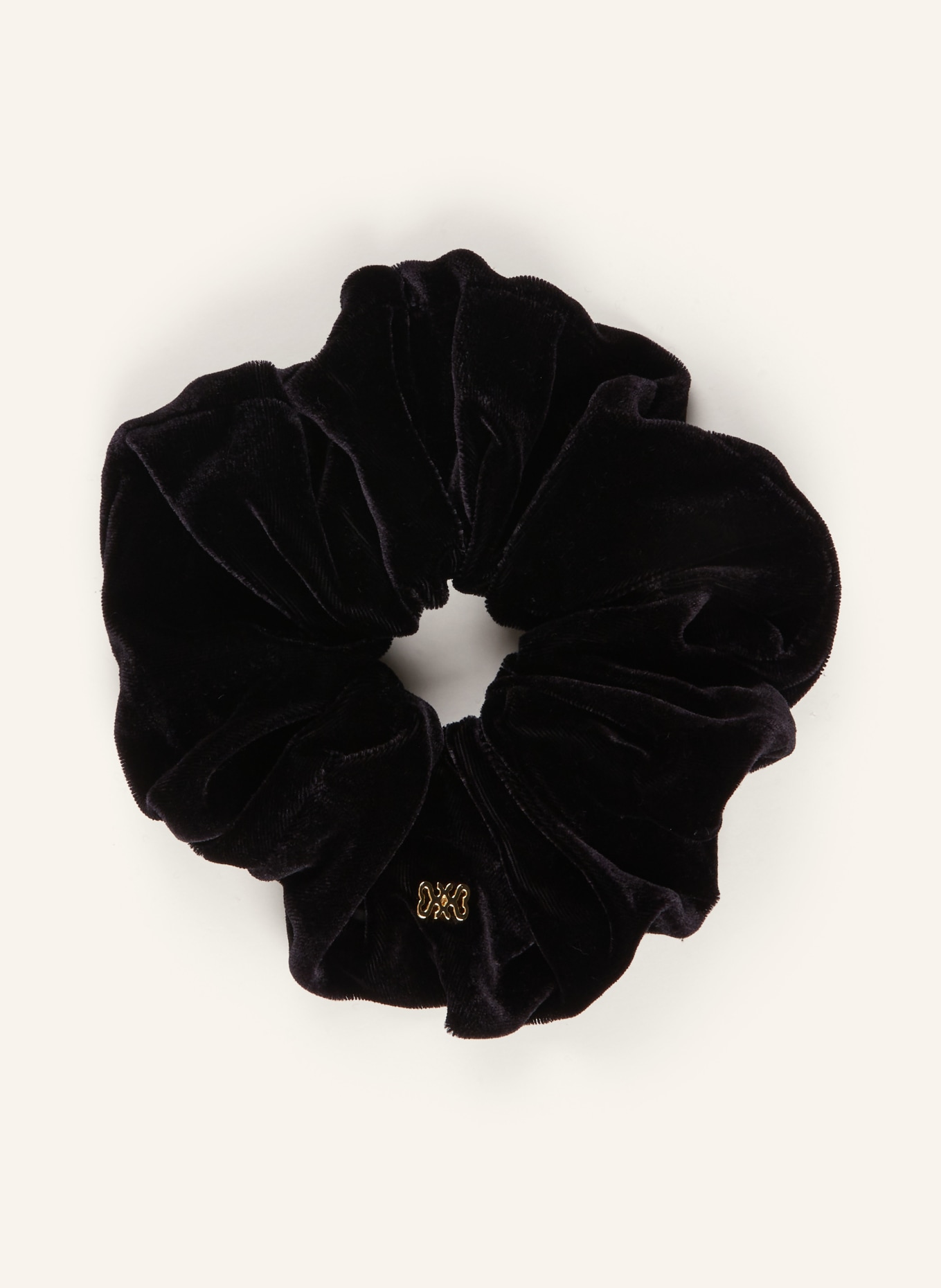 SANDRO Haargummi aus Samt: SCHWARZ / GOLD