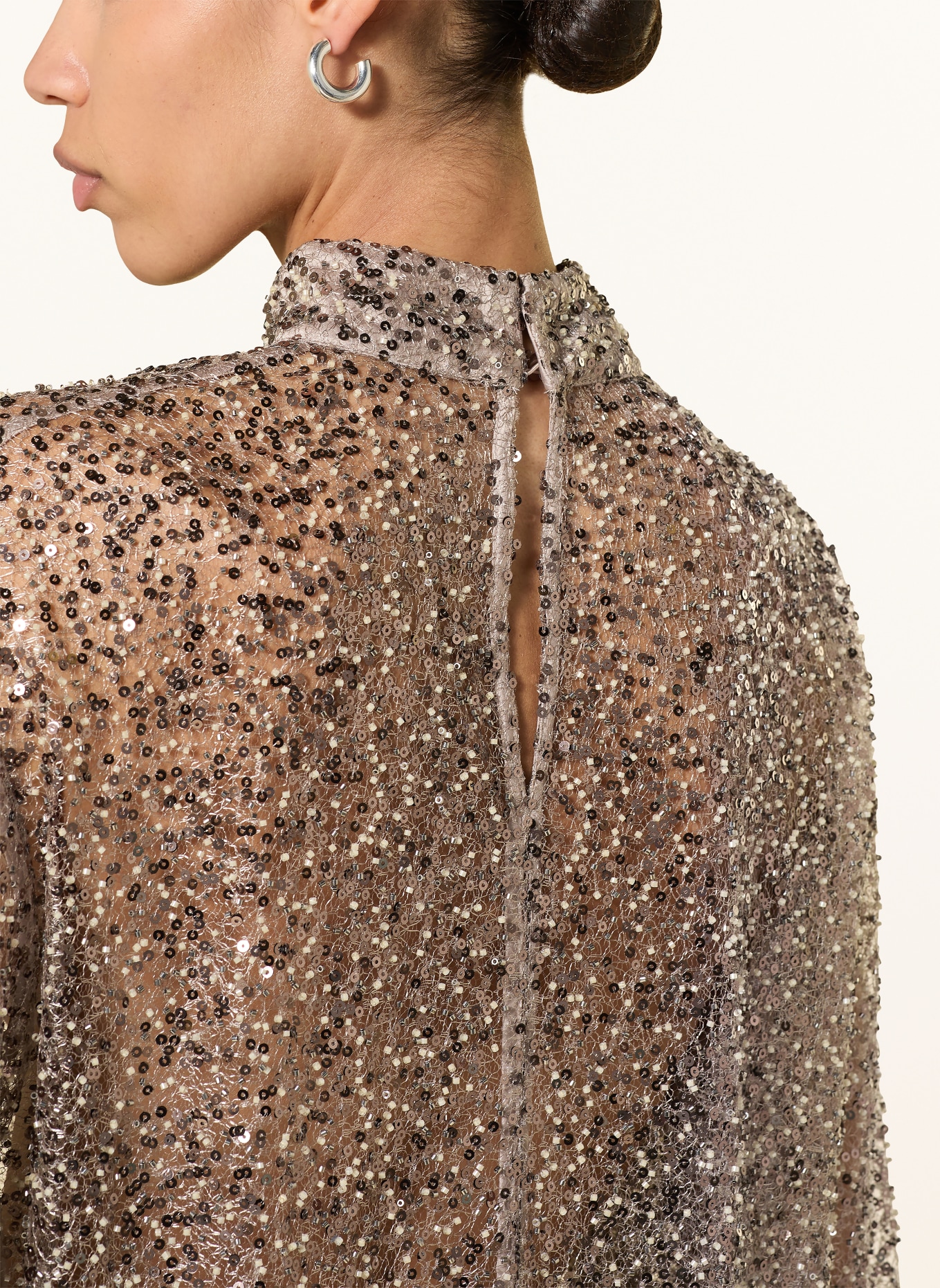 REISS Blusenshirt SIENNA mit Pailletten: SILBER