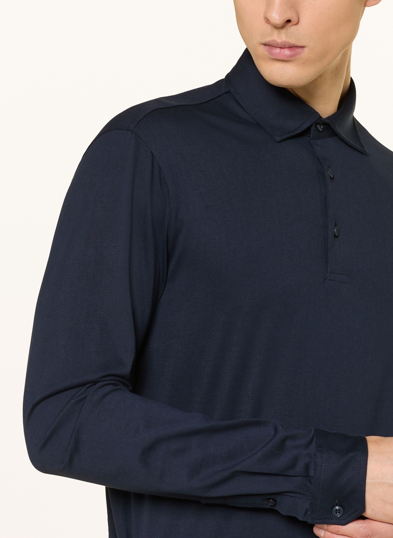 REISS Koszulka polo z dżerseju POROFINO: GRANATOWY